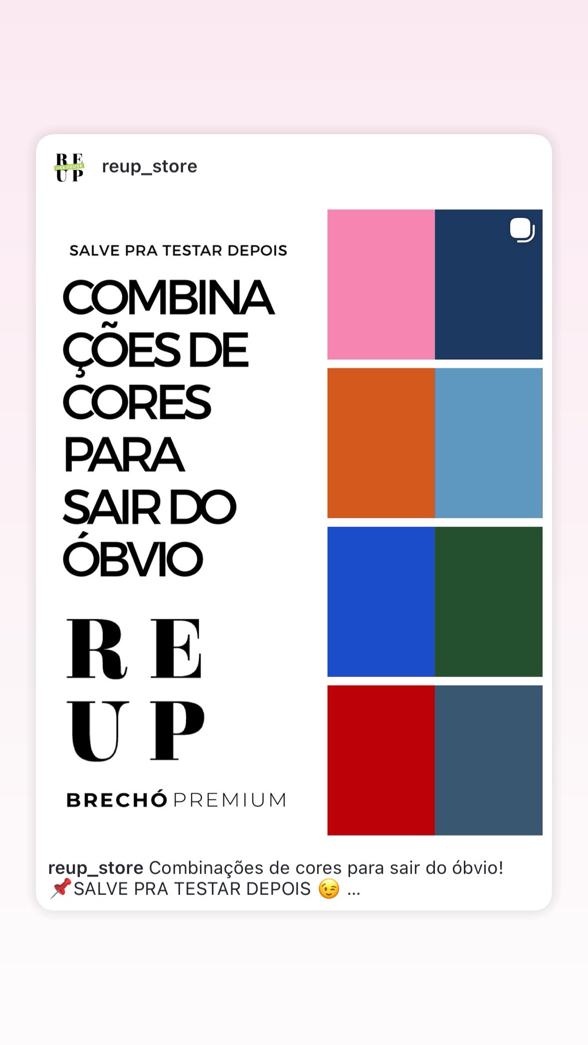 Combinações de cores