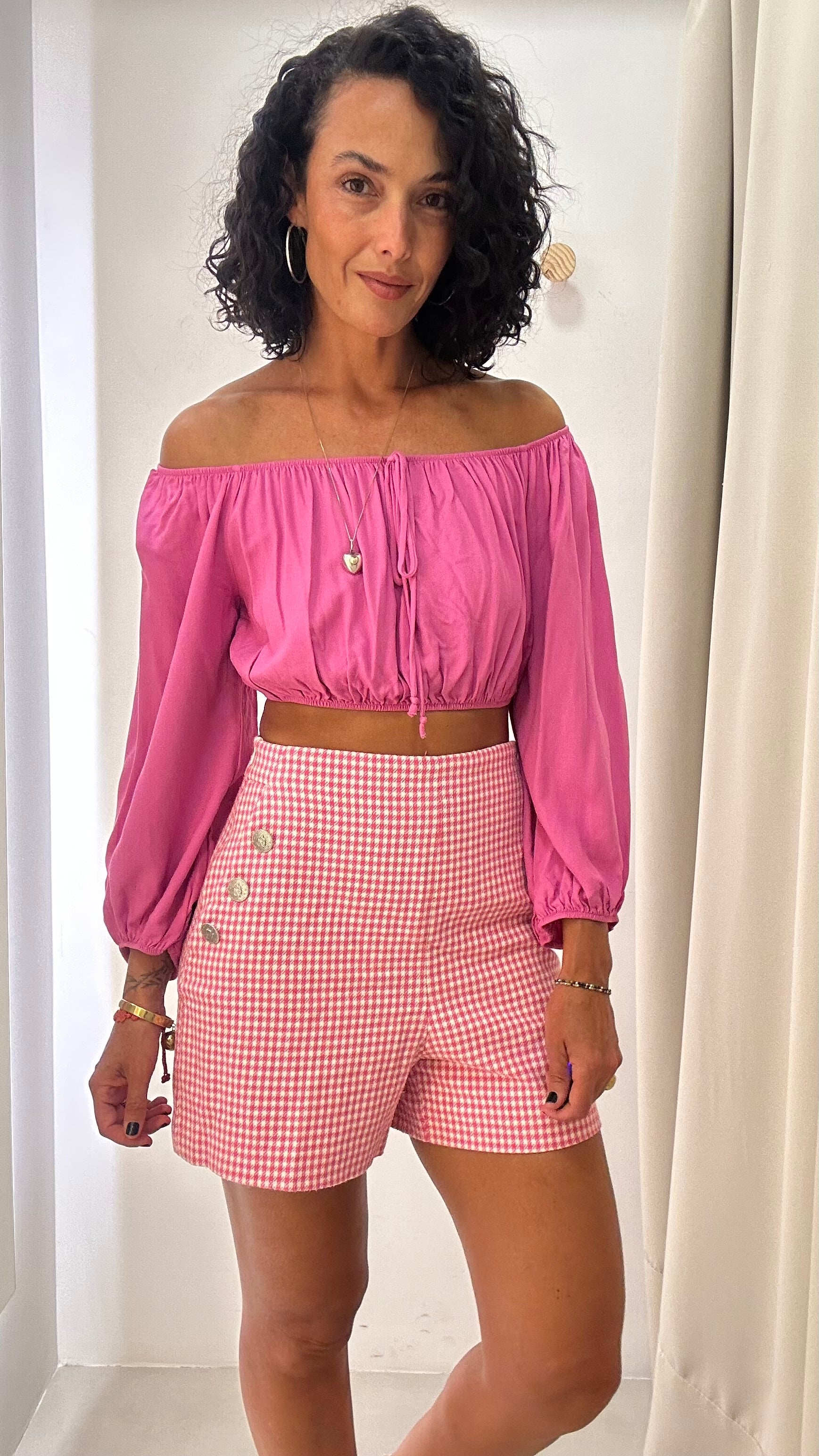 Short Quadriculado Zara