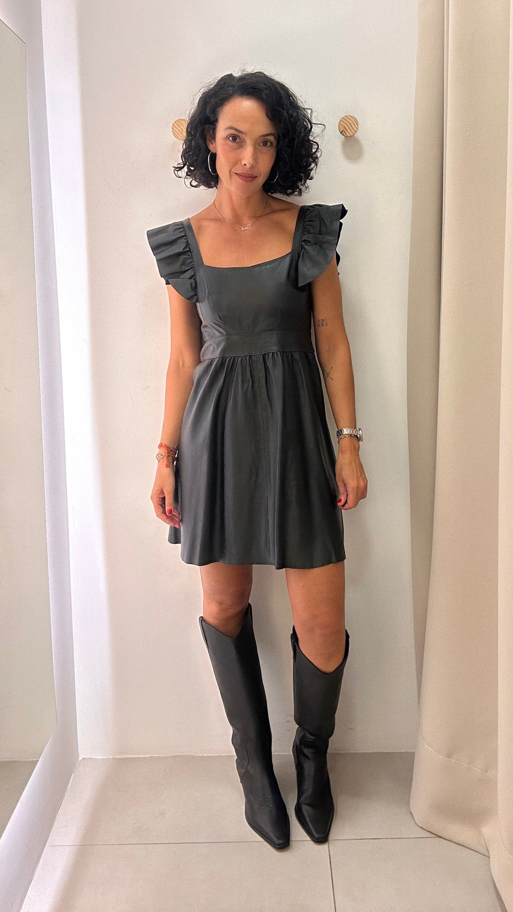 Vestido Preto Couro Chiara Concept