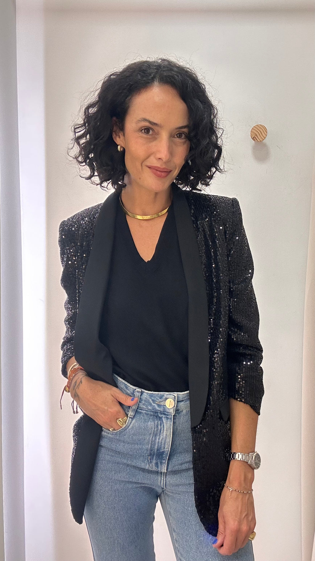 Blazer Preto em Paetês