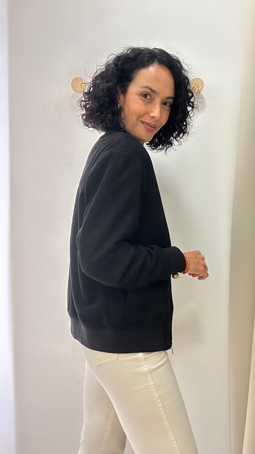 Jaqueta Estilo Bomber Preta Zara