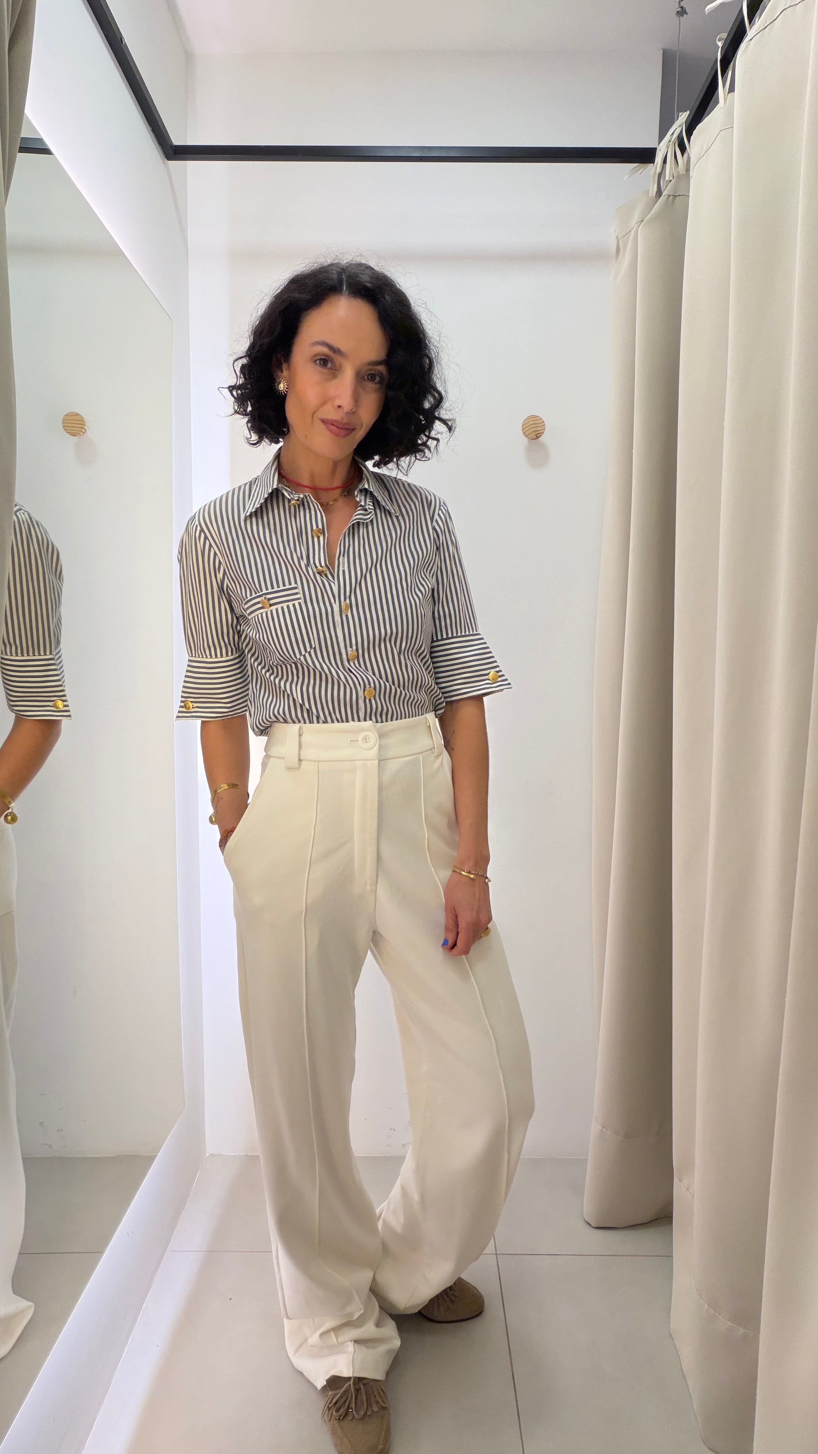 Calça Branca Zen Closet