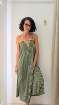 Vestido Poá Verde Zara