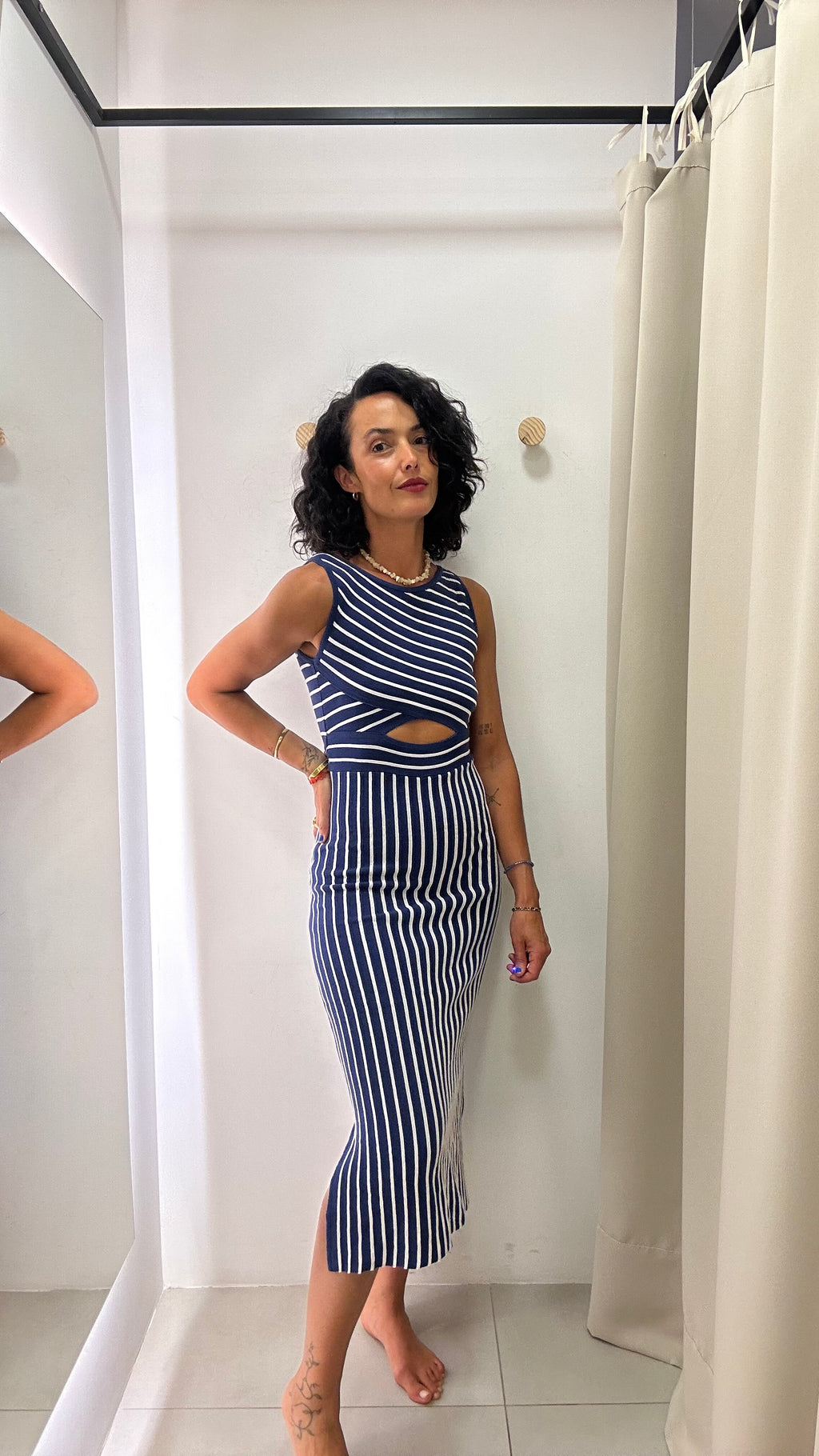 Vestido Listrado Maria Filó