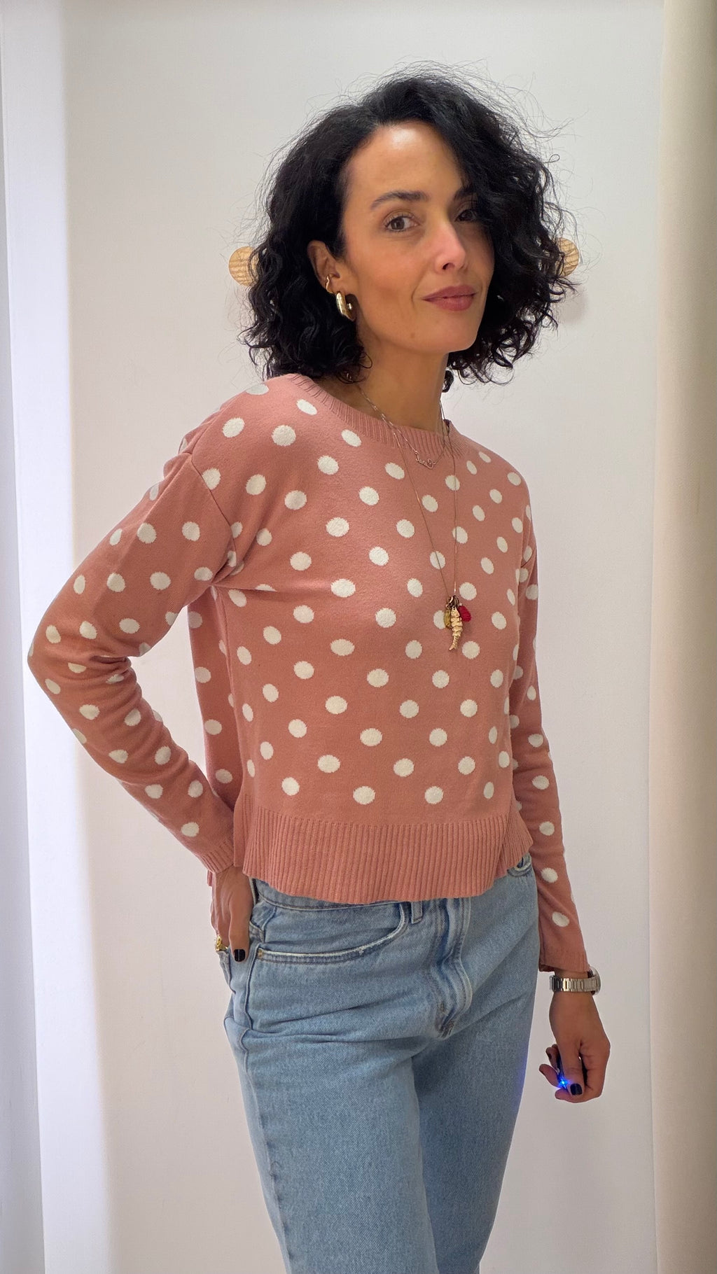 Tricot Poá Rosa