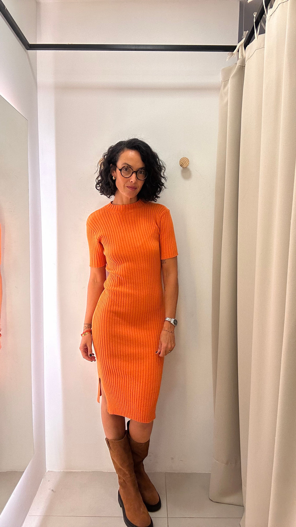 Vestido em Malha Tricot