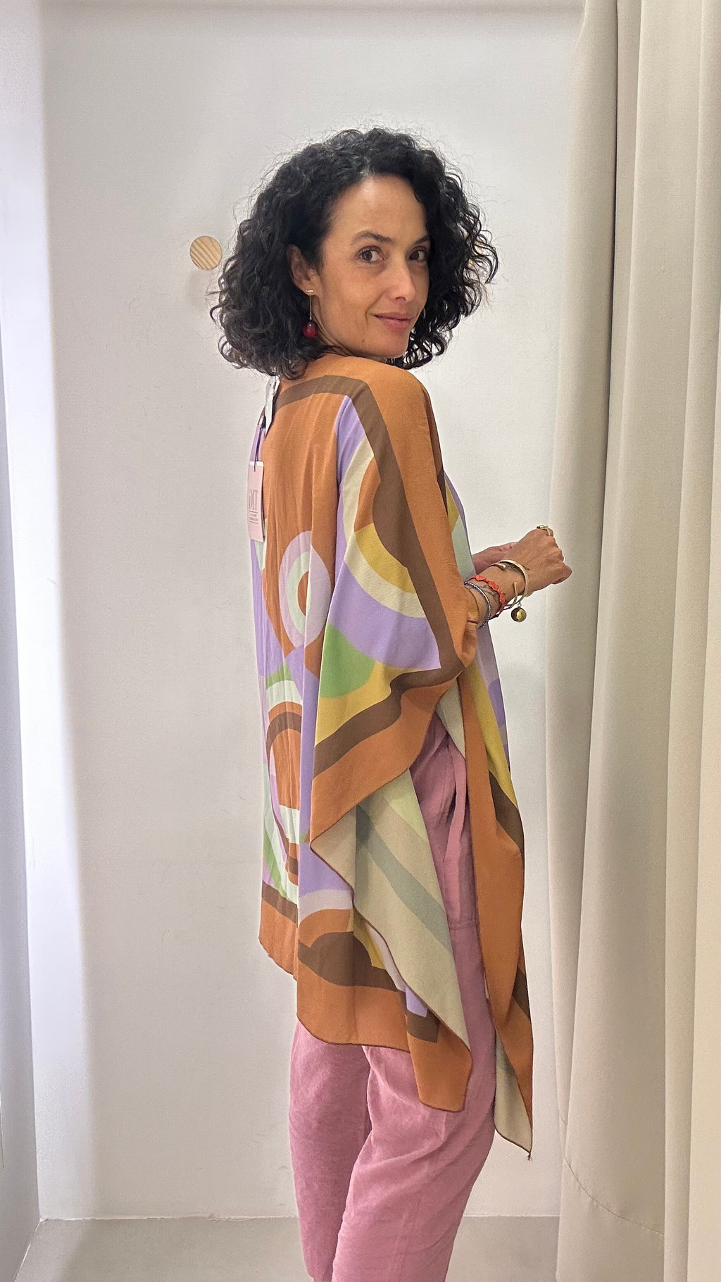 Poncho Estampa Geométrica Tig