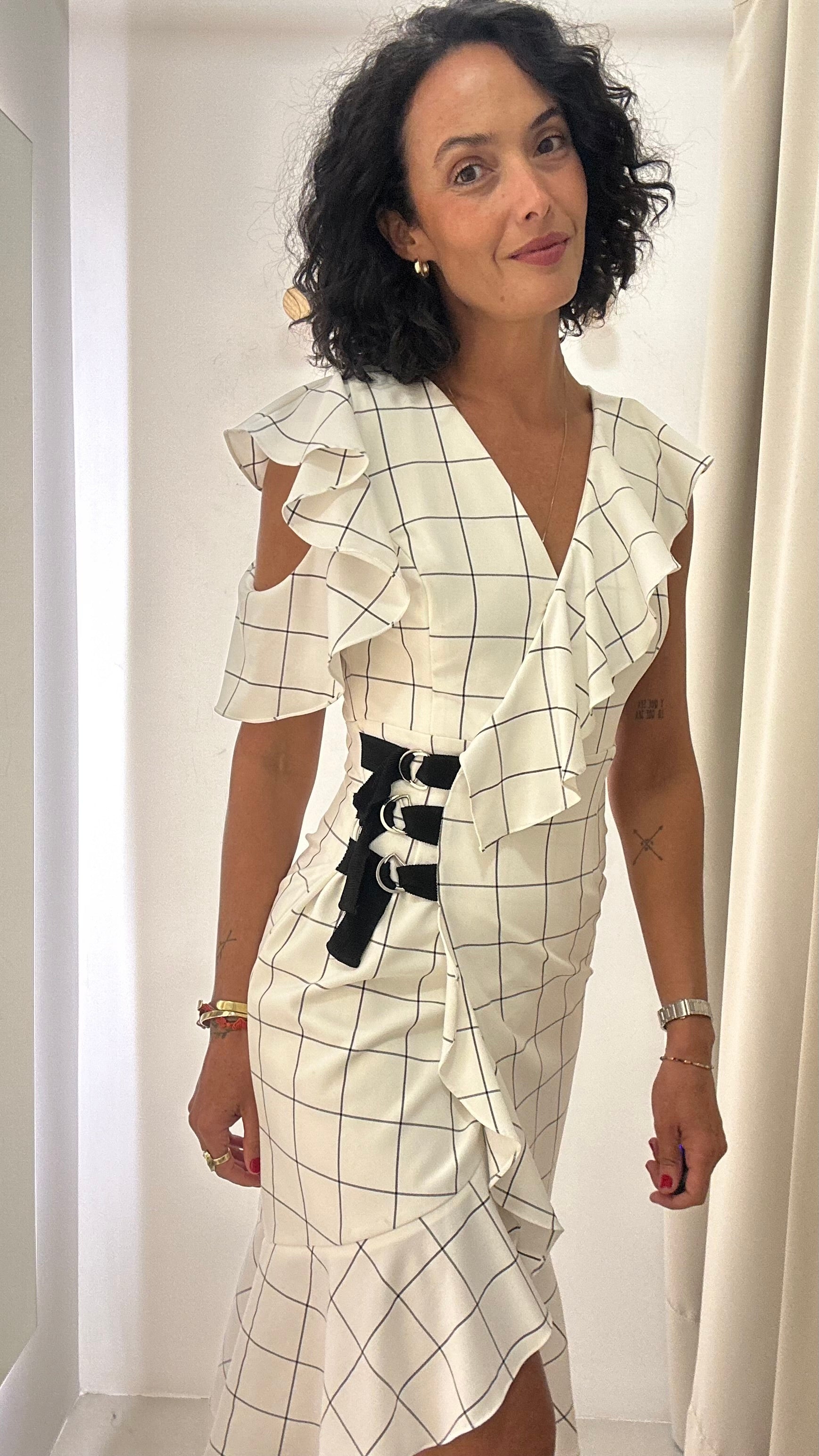 vestido quadriculado frutacor