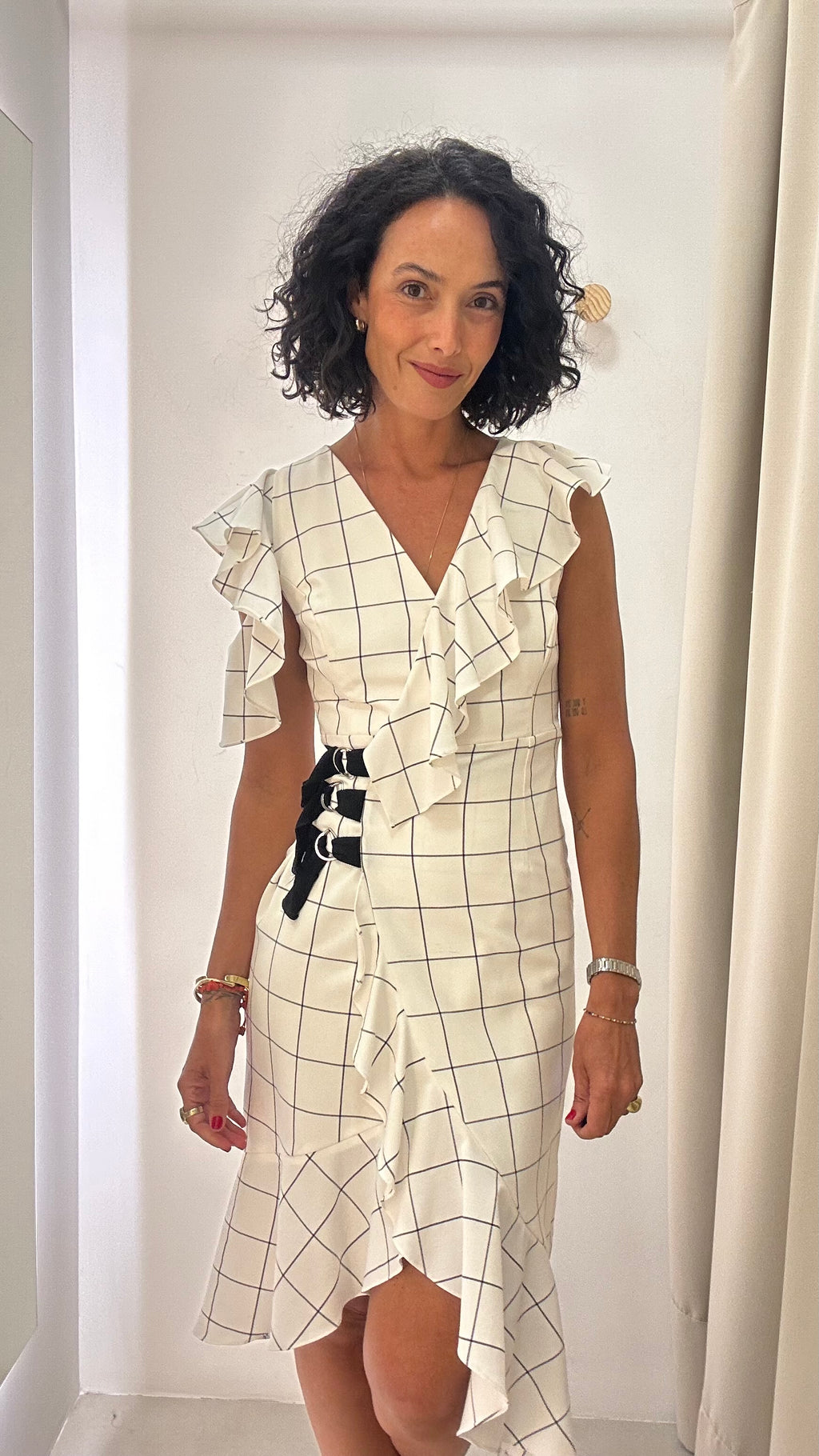 vestido quadriculado frutacor