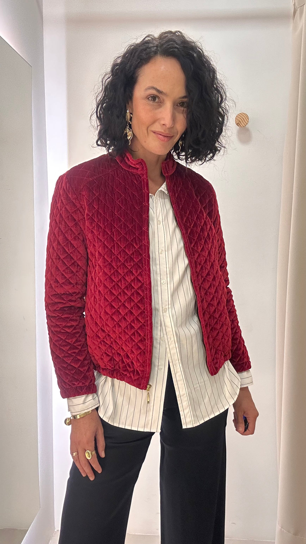 Jaqueta Veludo Vermelho