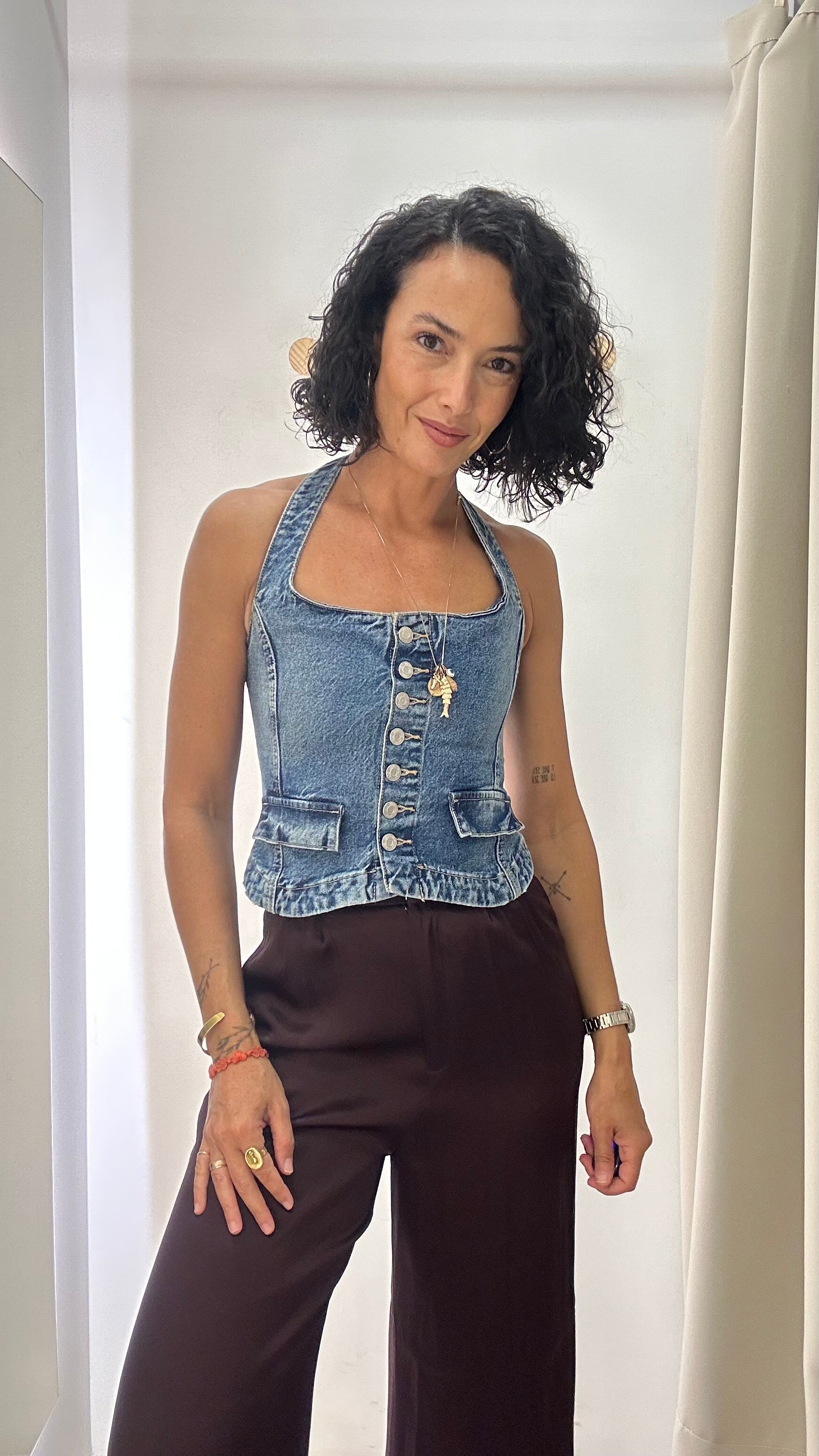 Blusa Jeans Zara