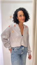 Cardigan tricot  flores Animale