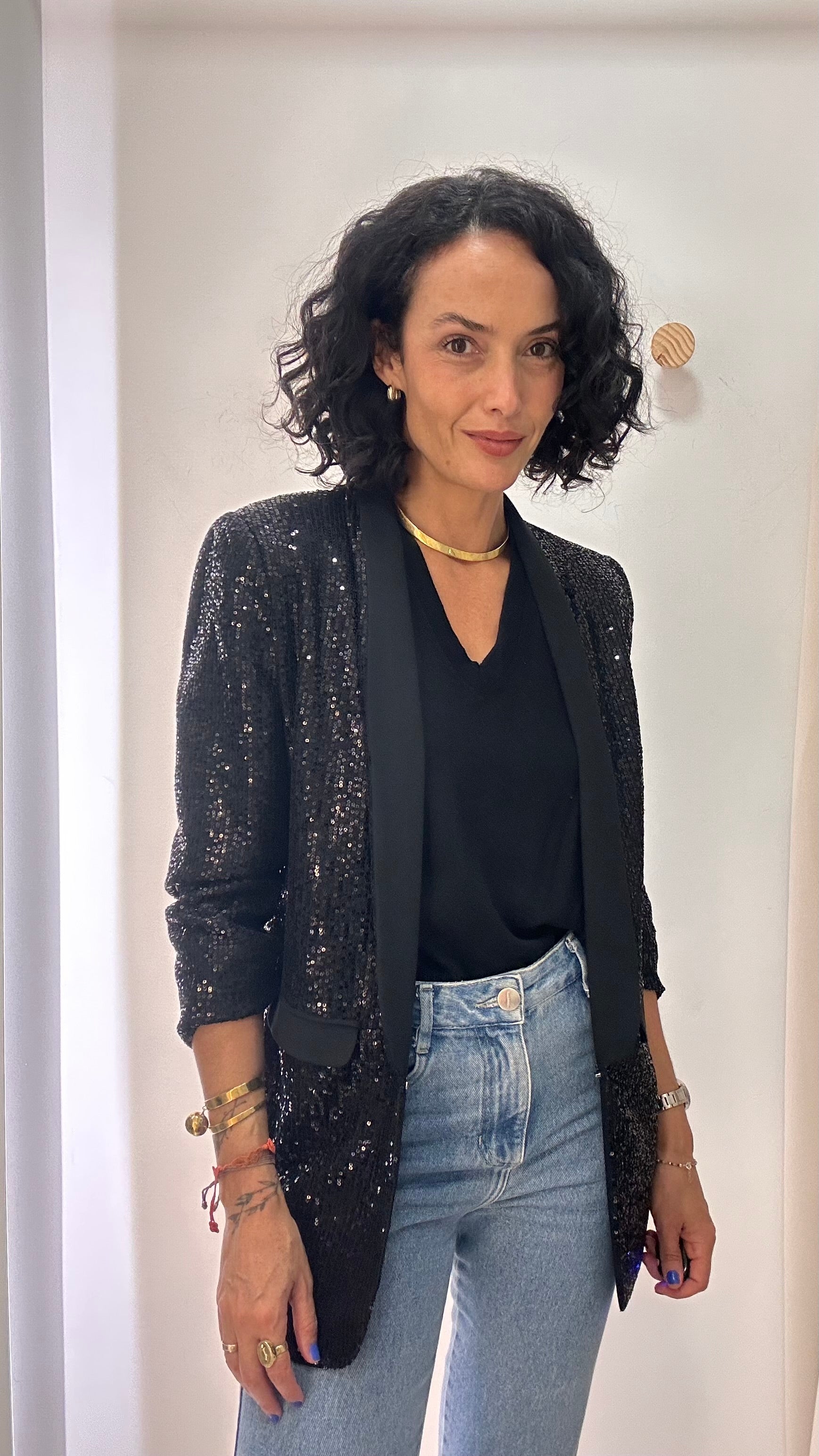 Blazer Preto em Paetês