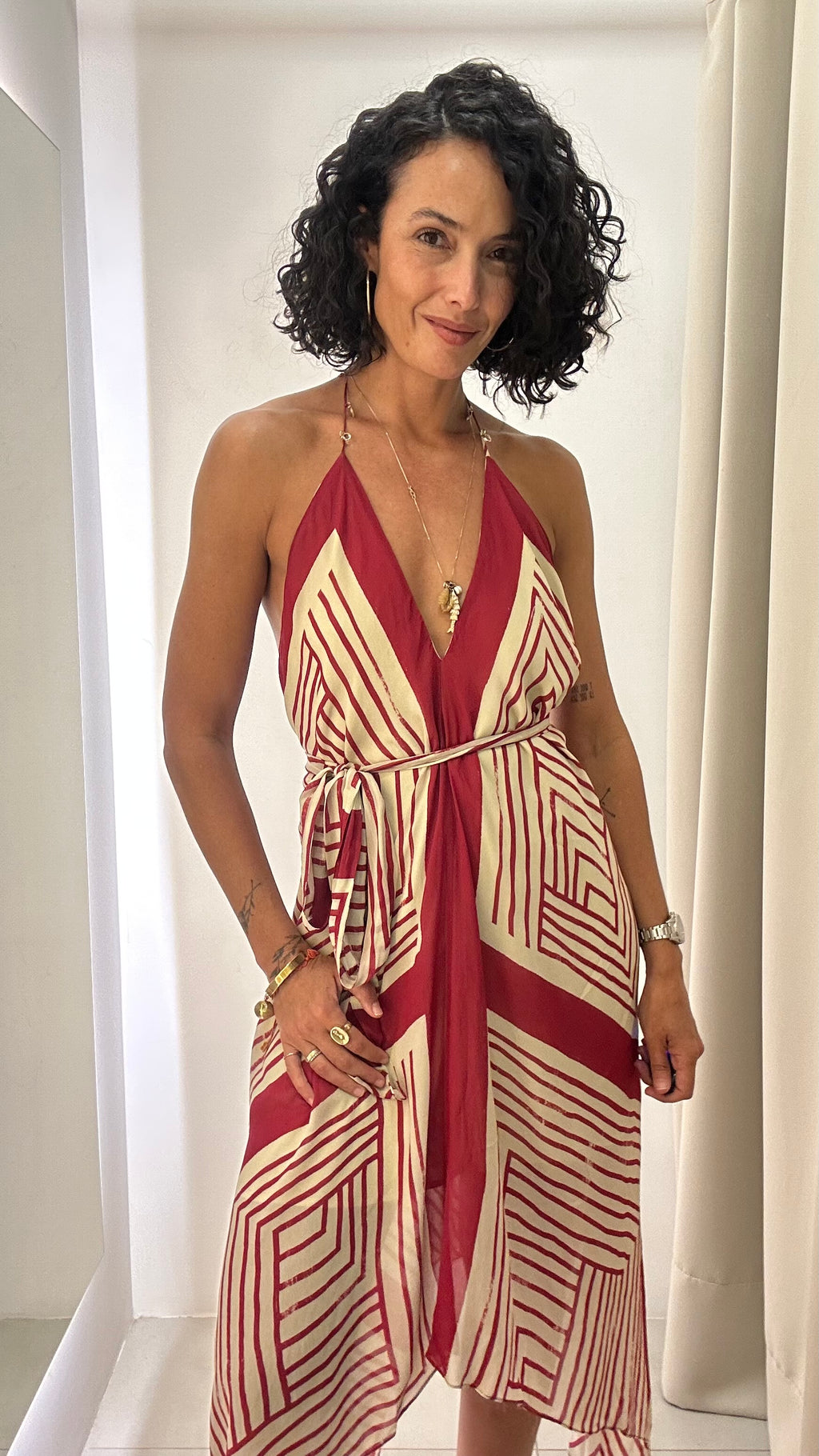 Vestido seda Animale