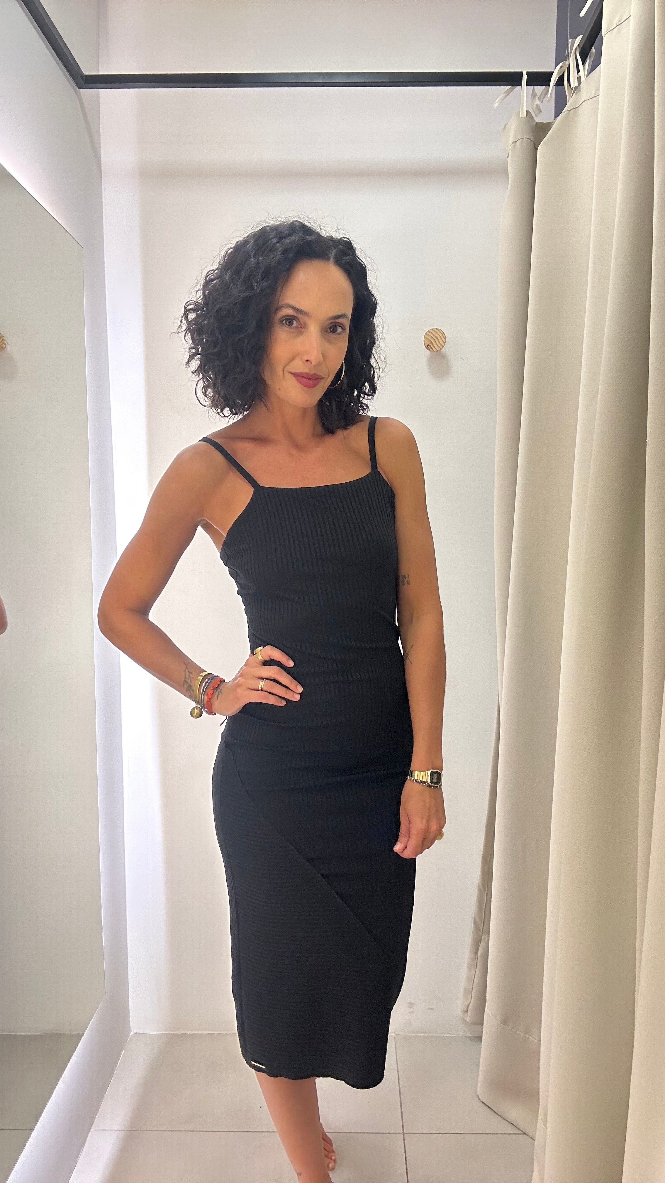 Vestido malha preto