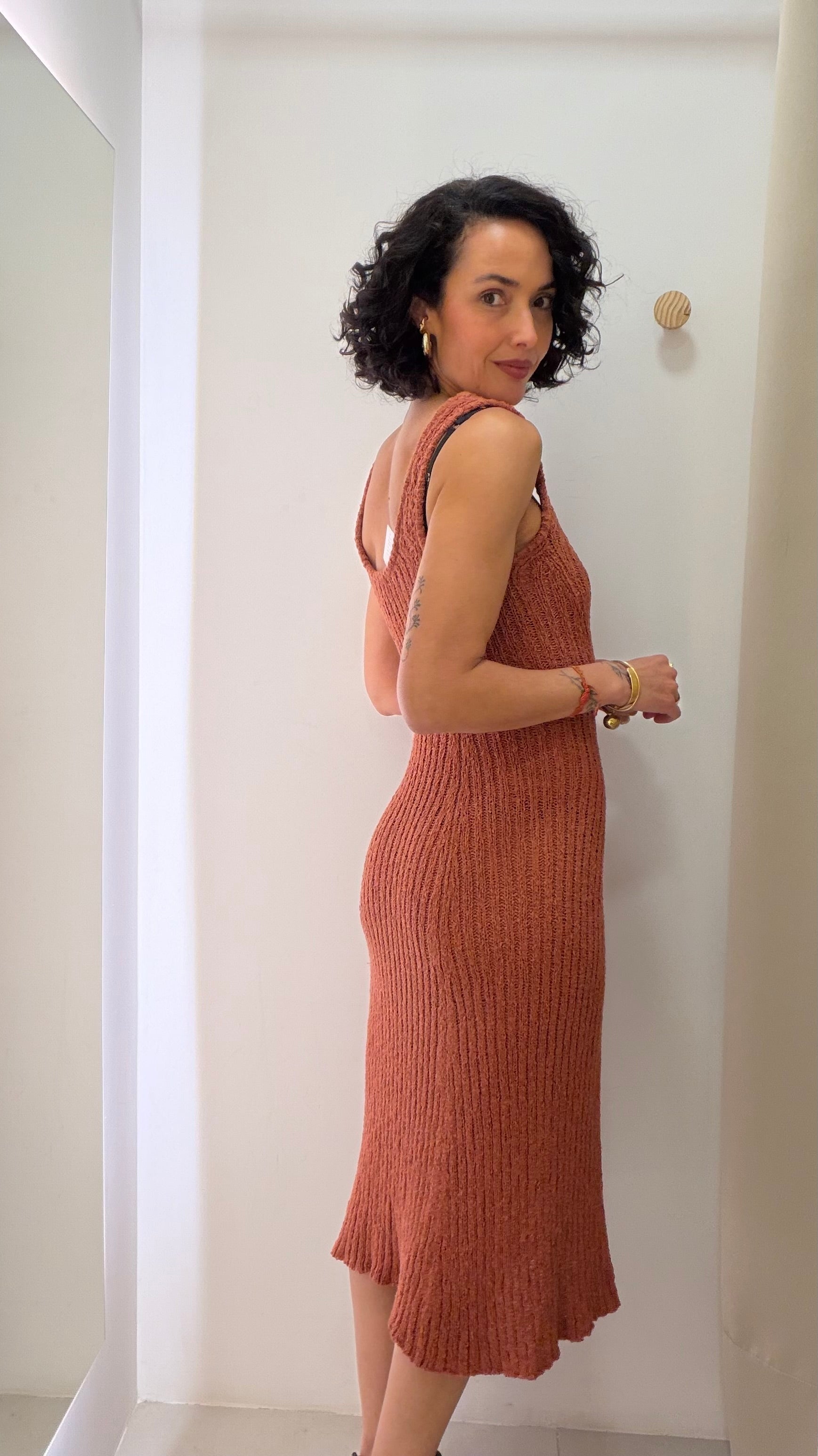 Vestido Tricot midi H&M