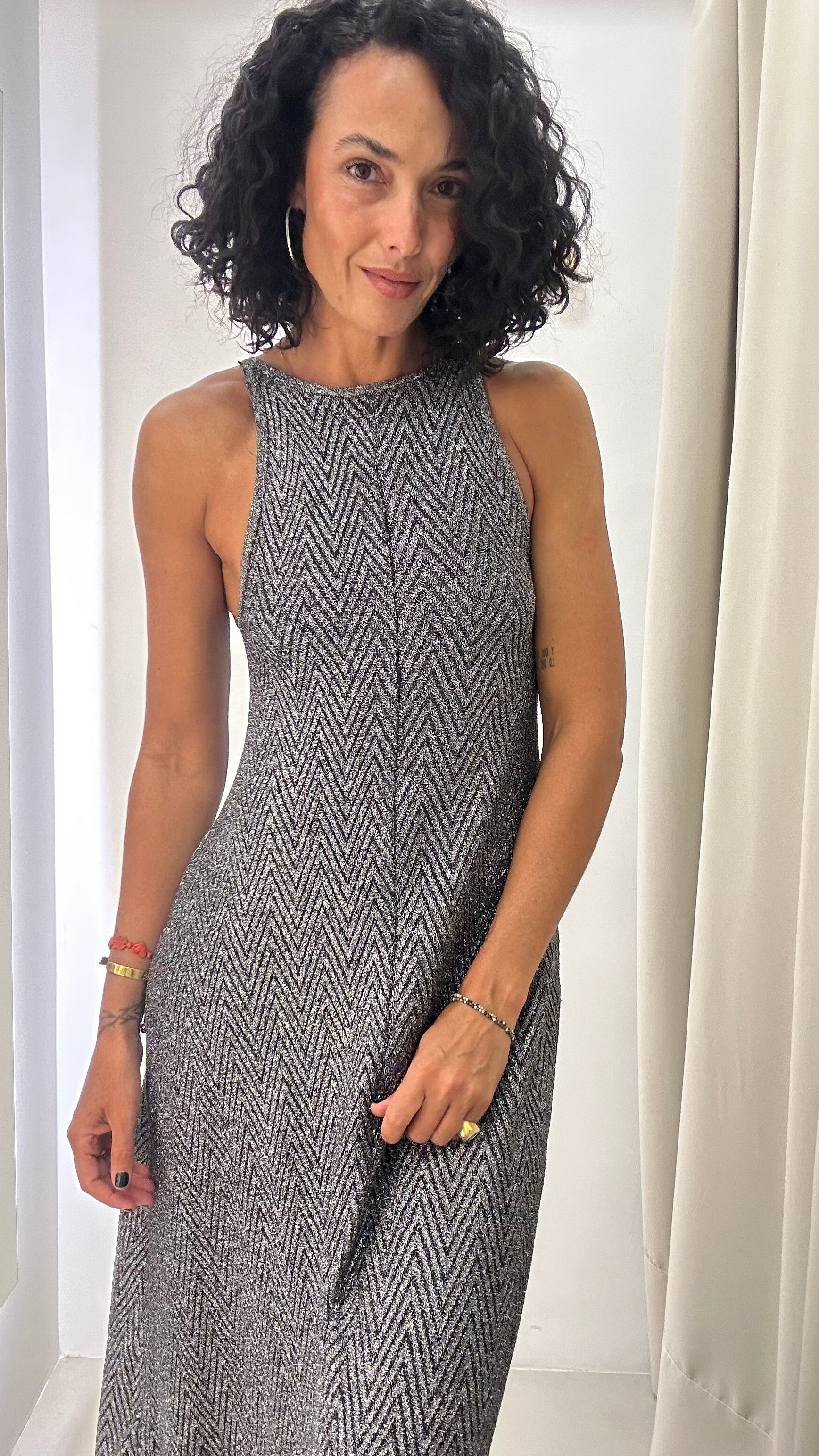 Vestido Longo Lurex Zara