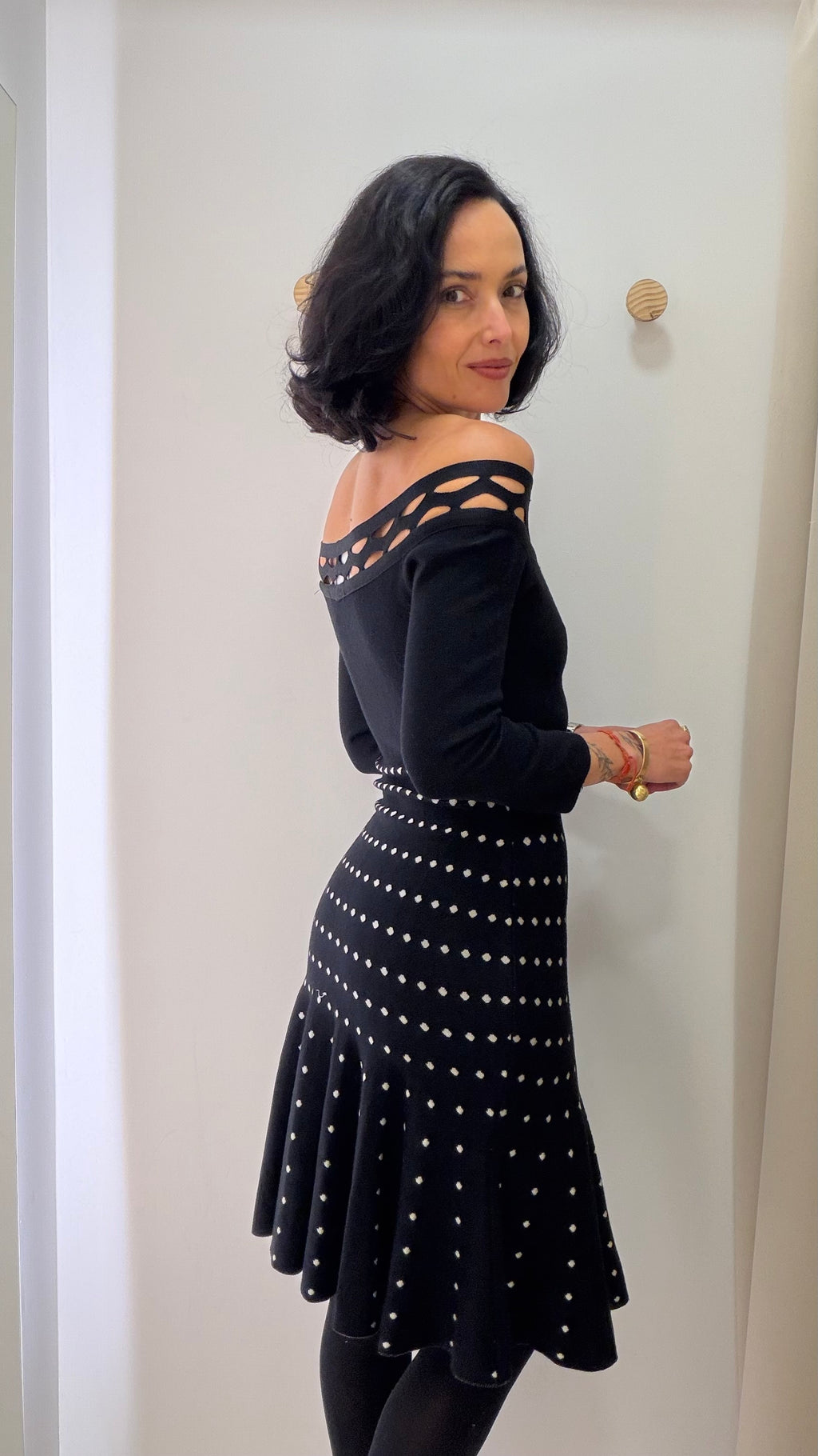 Vestido Preto em Tricot Max Maria