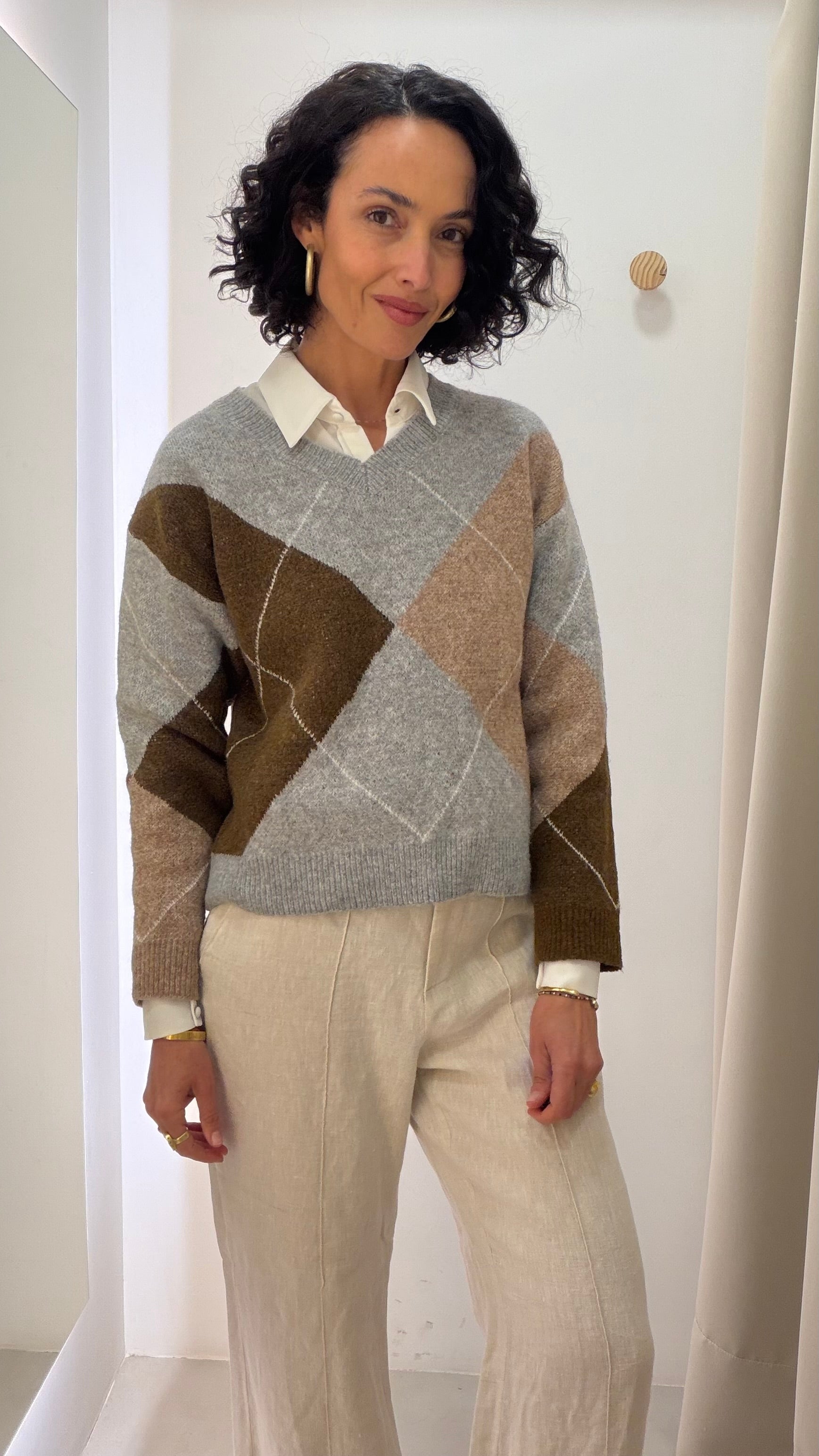 Tricot com Estampa Xadrez