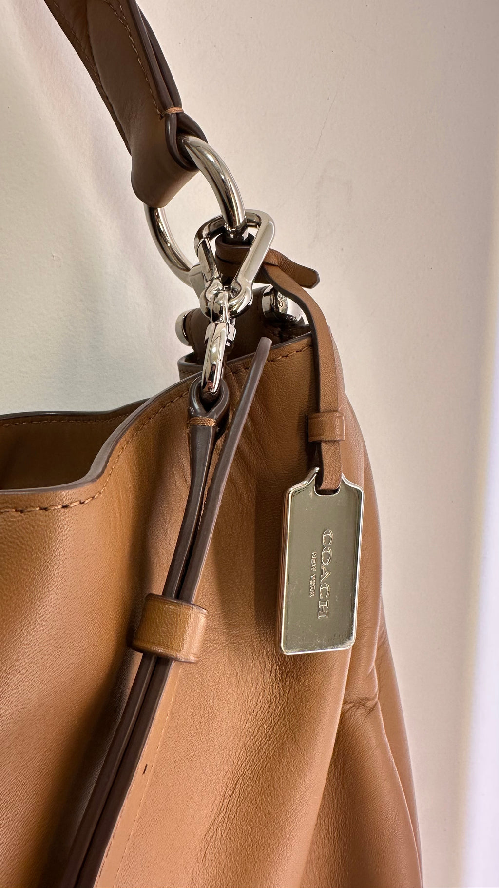Bolsa couro Coach