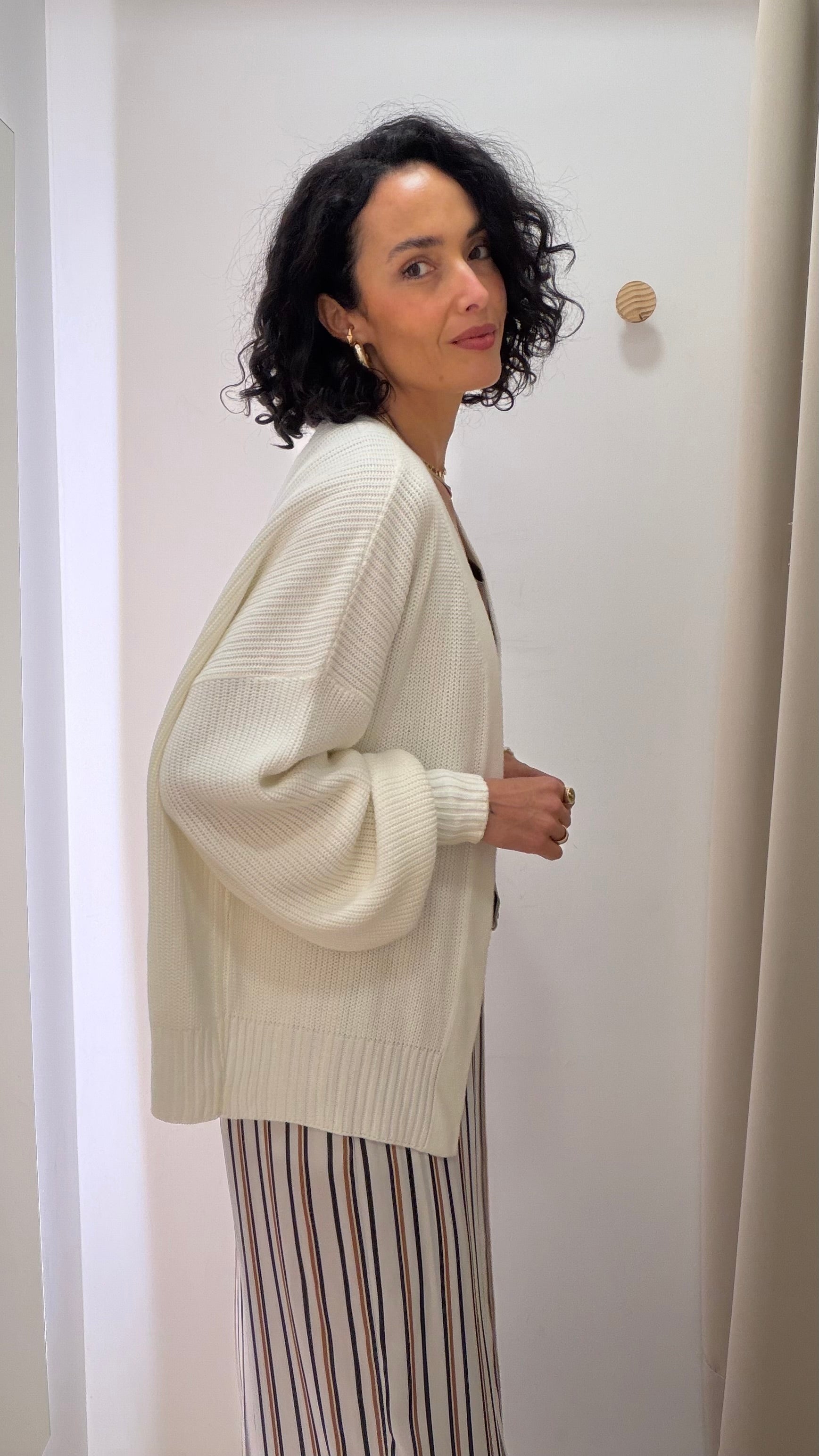 Casaco Tricot Branco Dress To