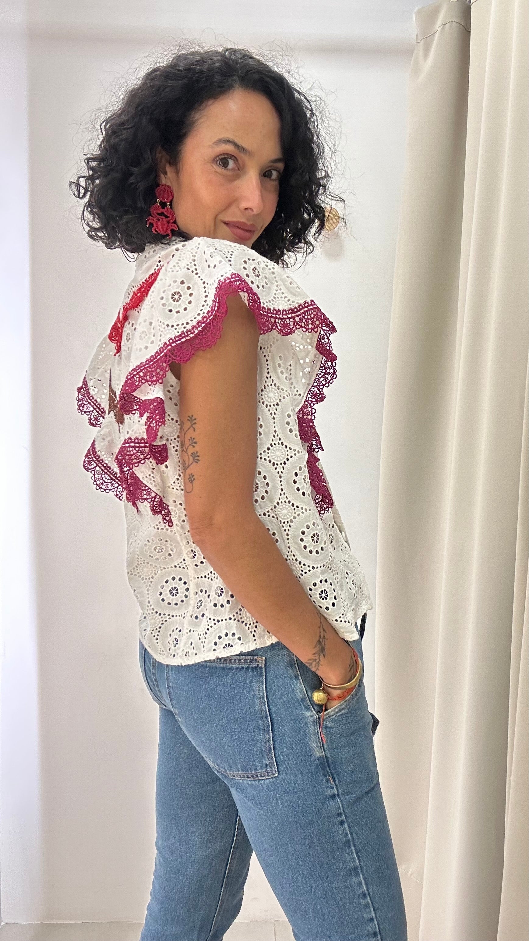Blusa broderi Skazi