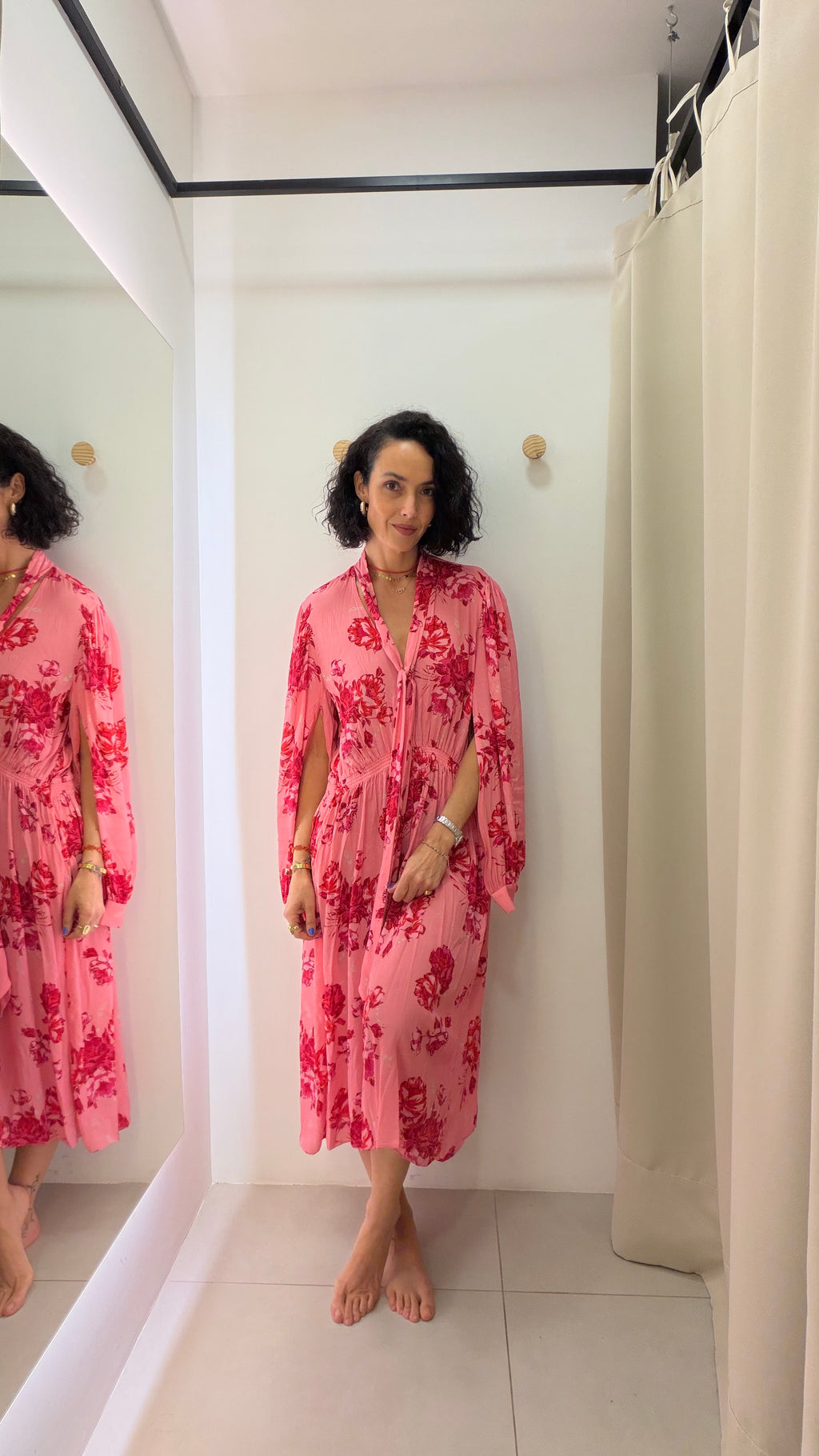 Vestido Rosa Reinaldo Lourenço