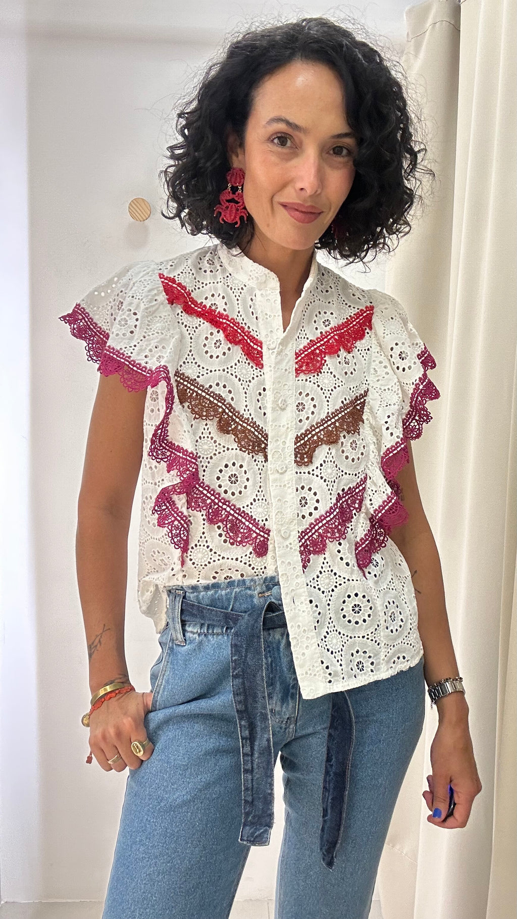 Blusa broderi Skazi