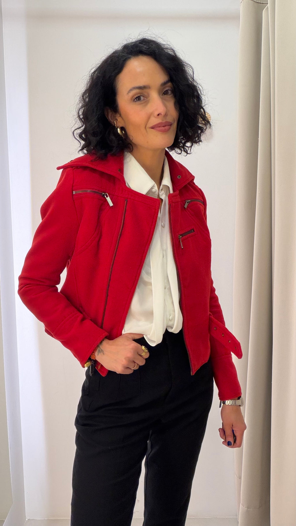 Casaco Vermelho com Lã Canal