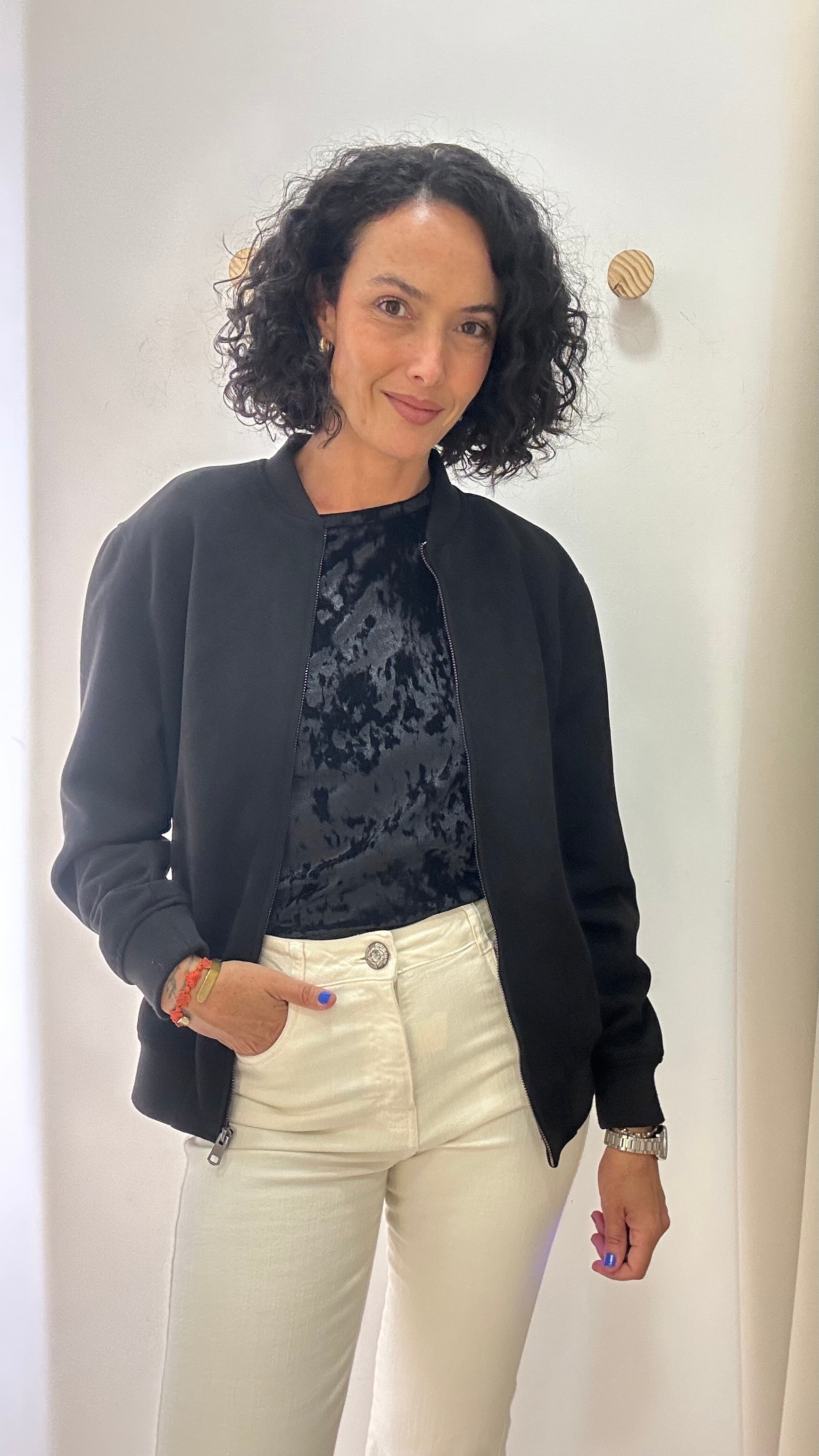 Jaqueta Estilo Bomber Preta Zara