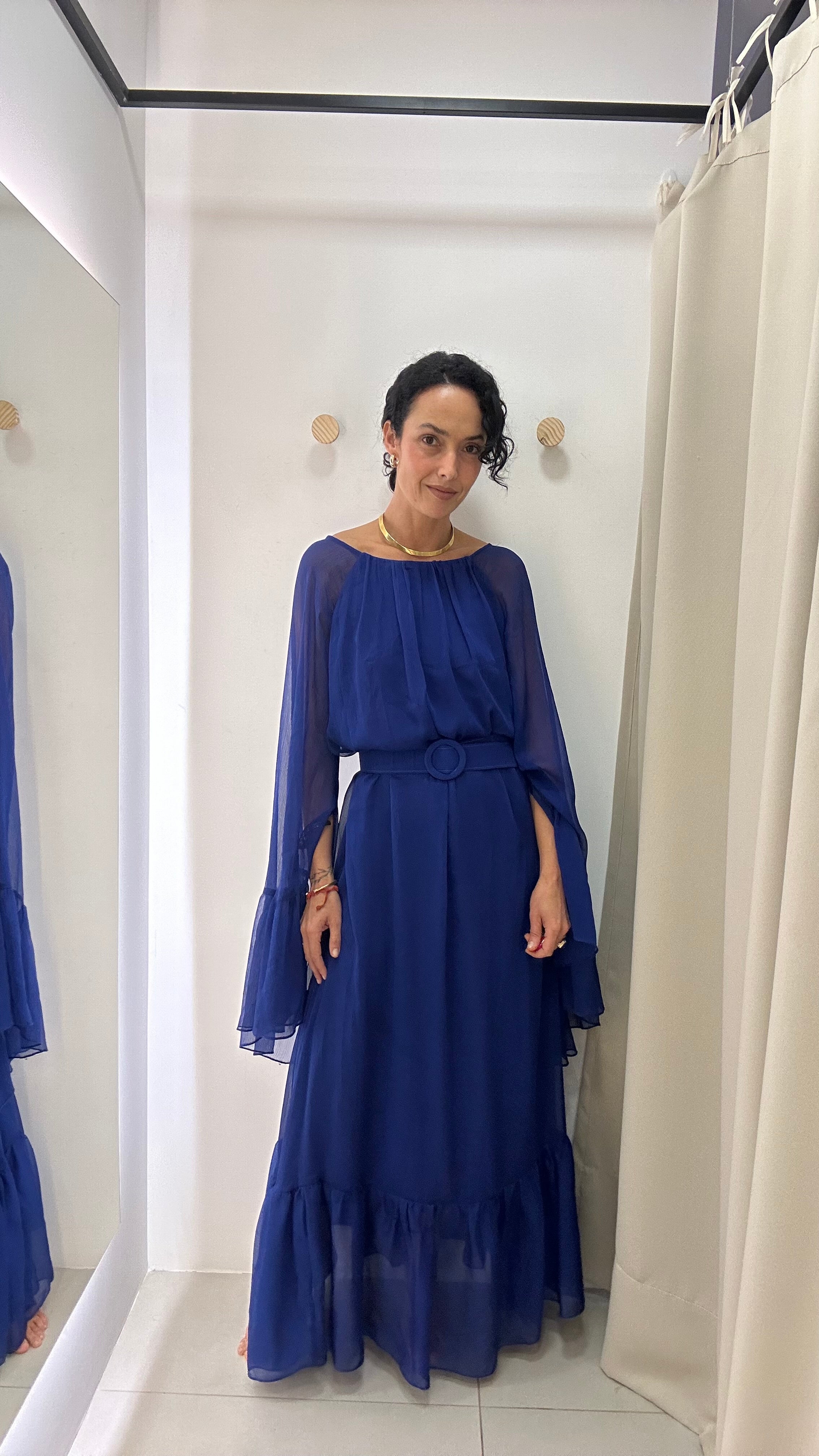 Vestido de Festa Azul Royal Longo