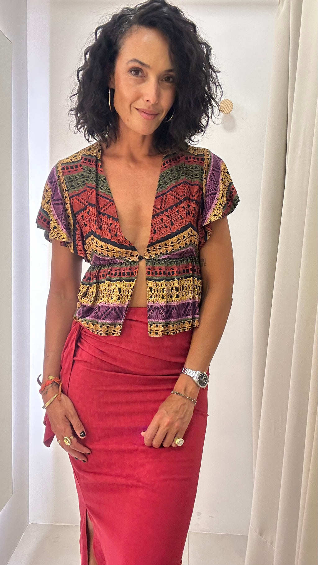 Blusa Estampa Crochê