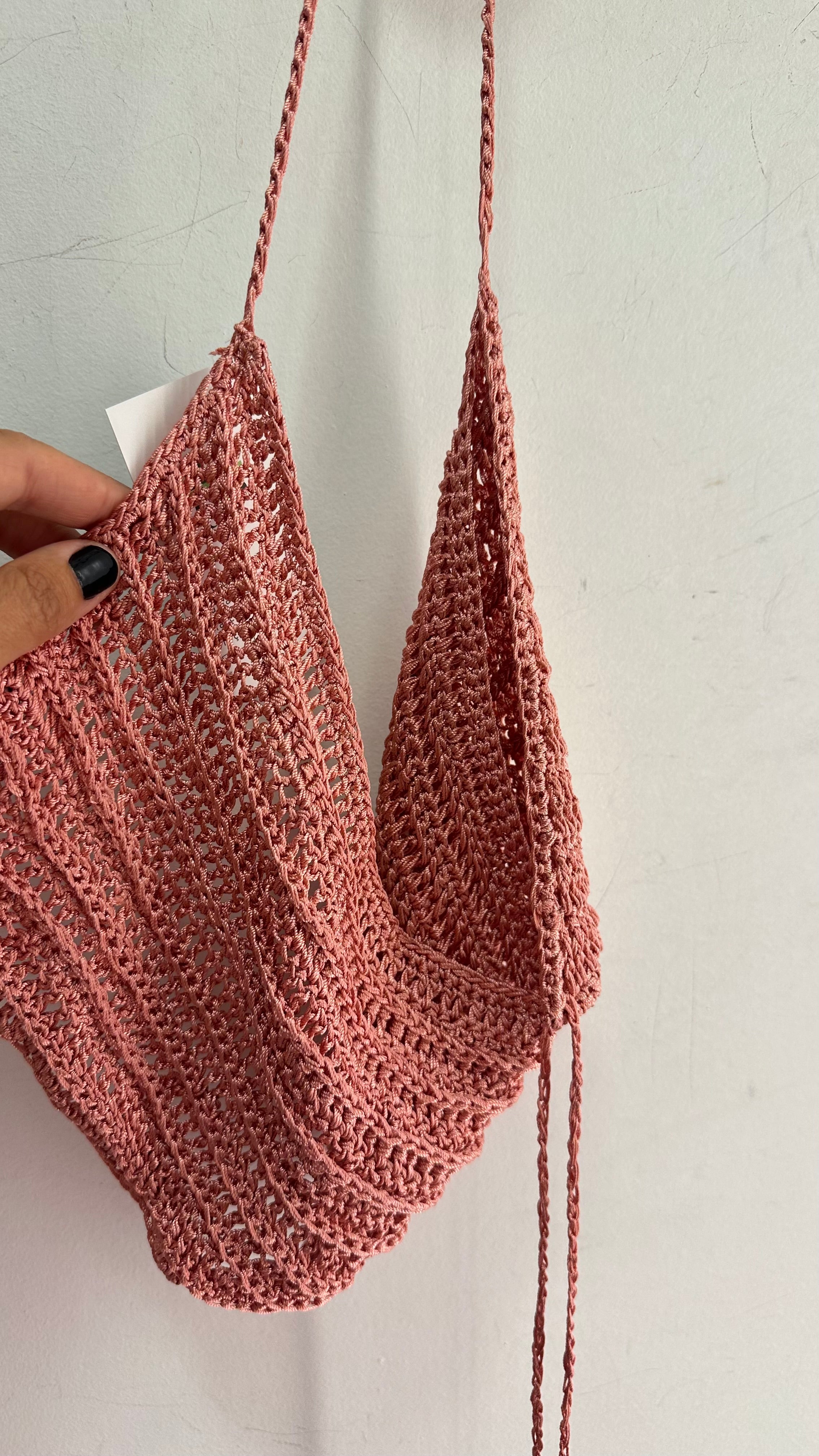 Conjunto em crochet com aplicações