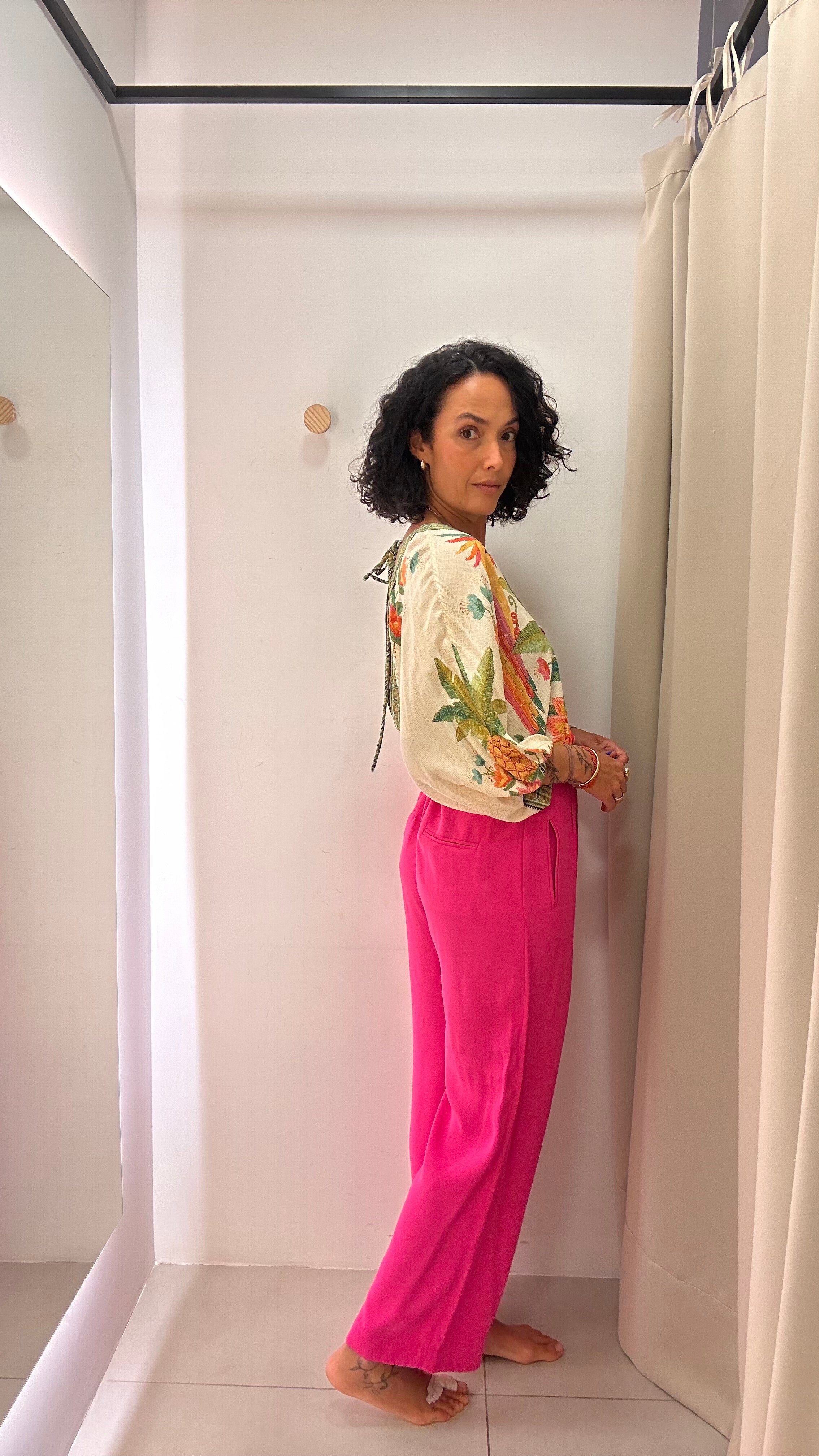 Calça Rosa Nati Vozza