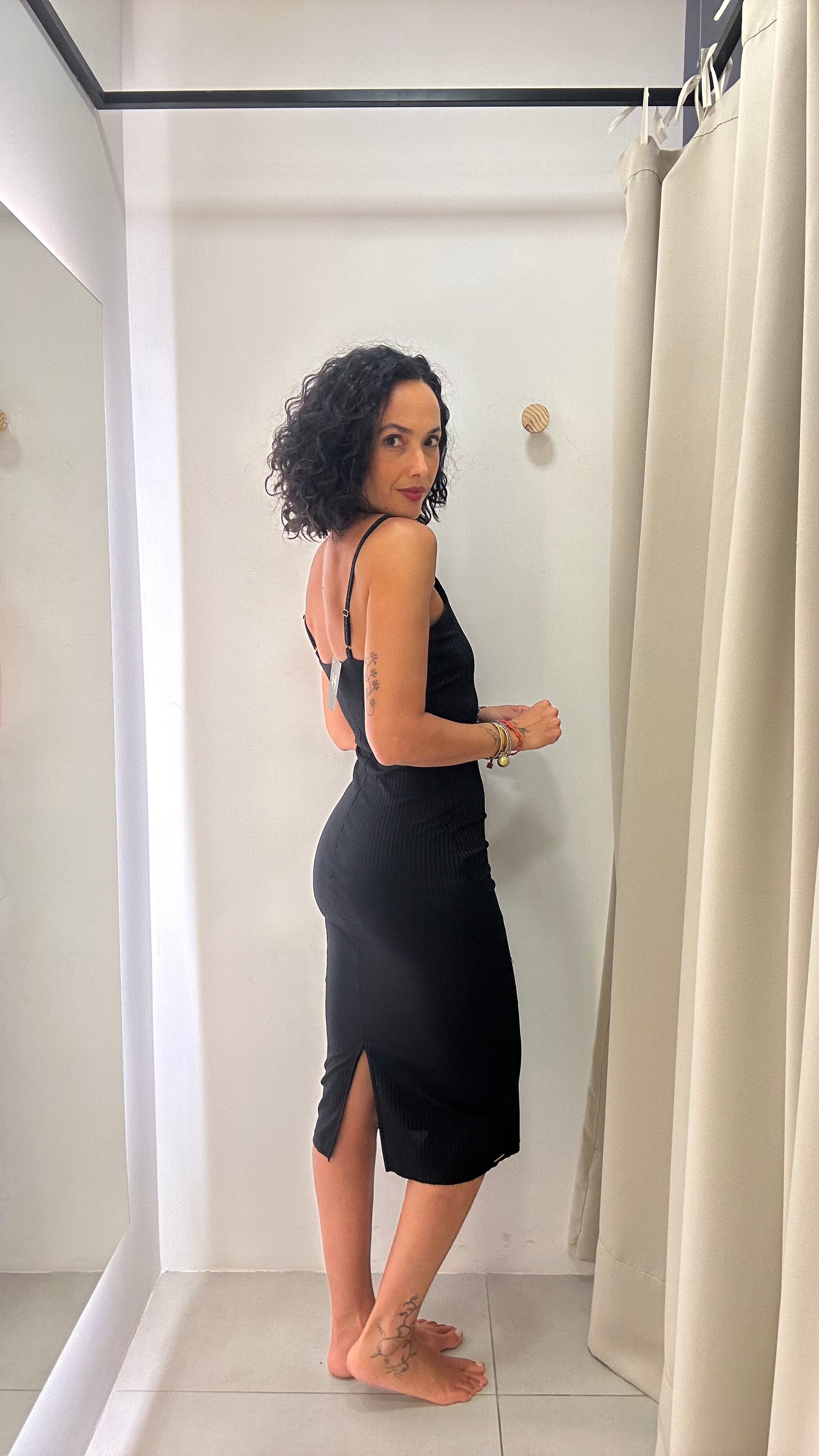 Vestido malha preto