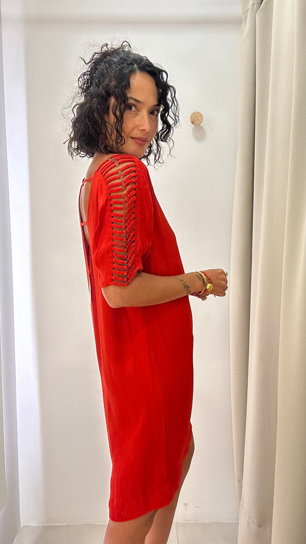 Vestido Vermelho Shoulder