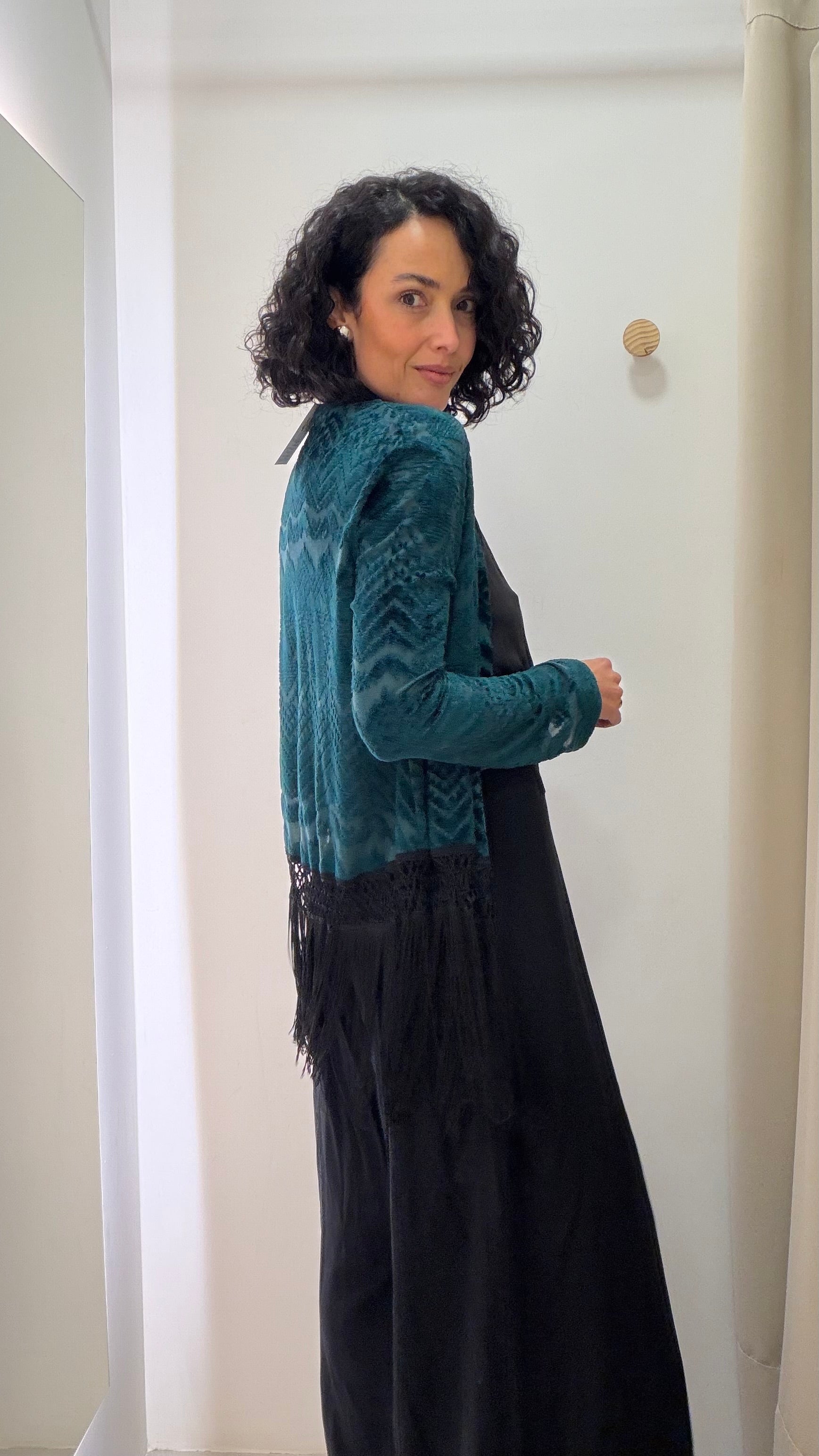 Kimono Verde com Franjas Bobstore