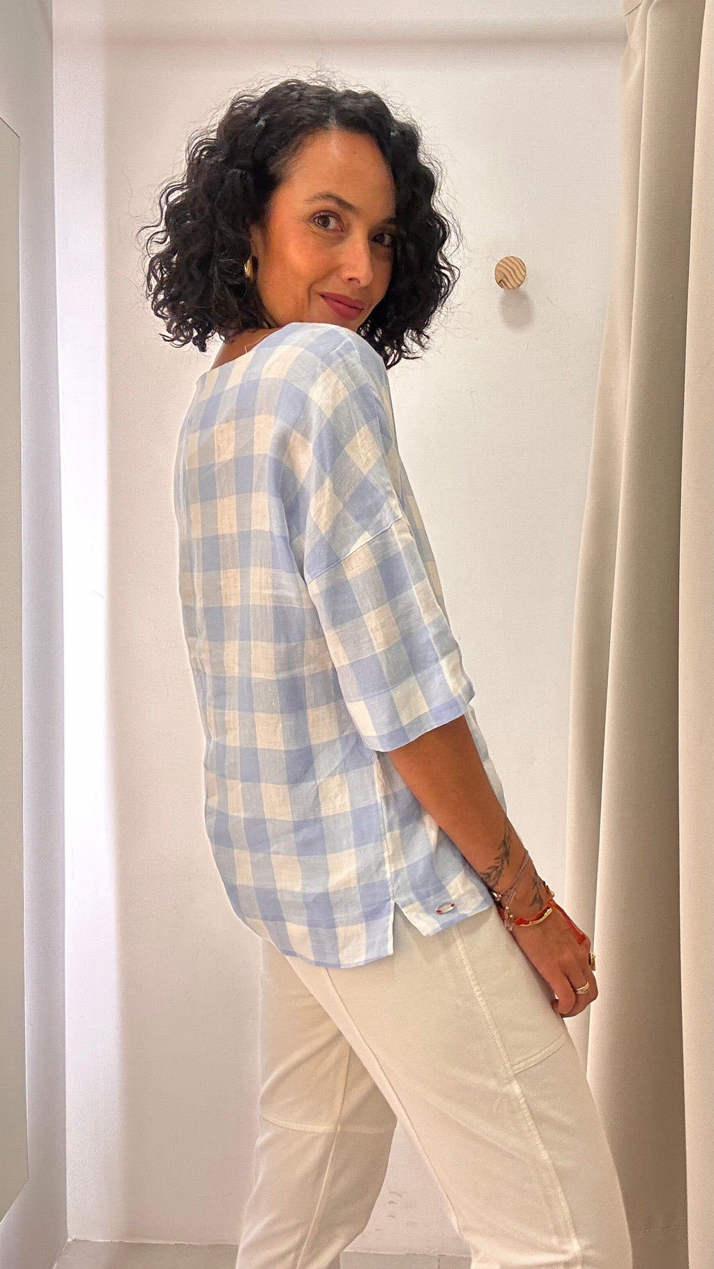 Blusa Xadrez Azul Richards