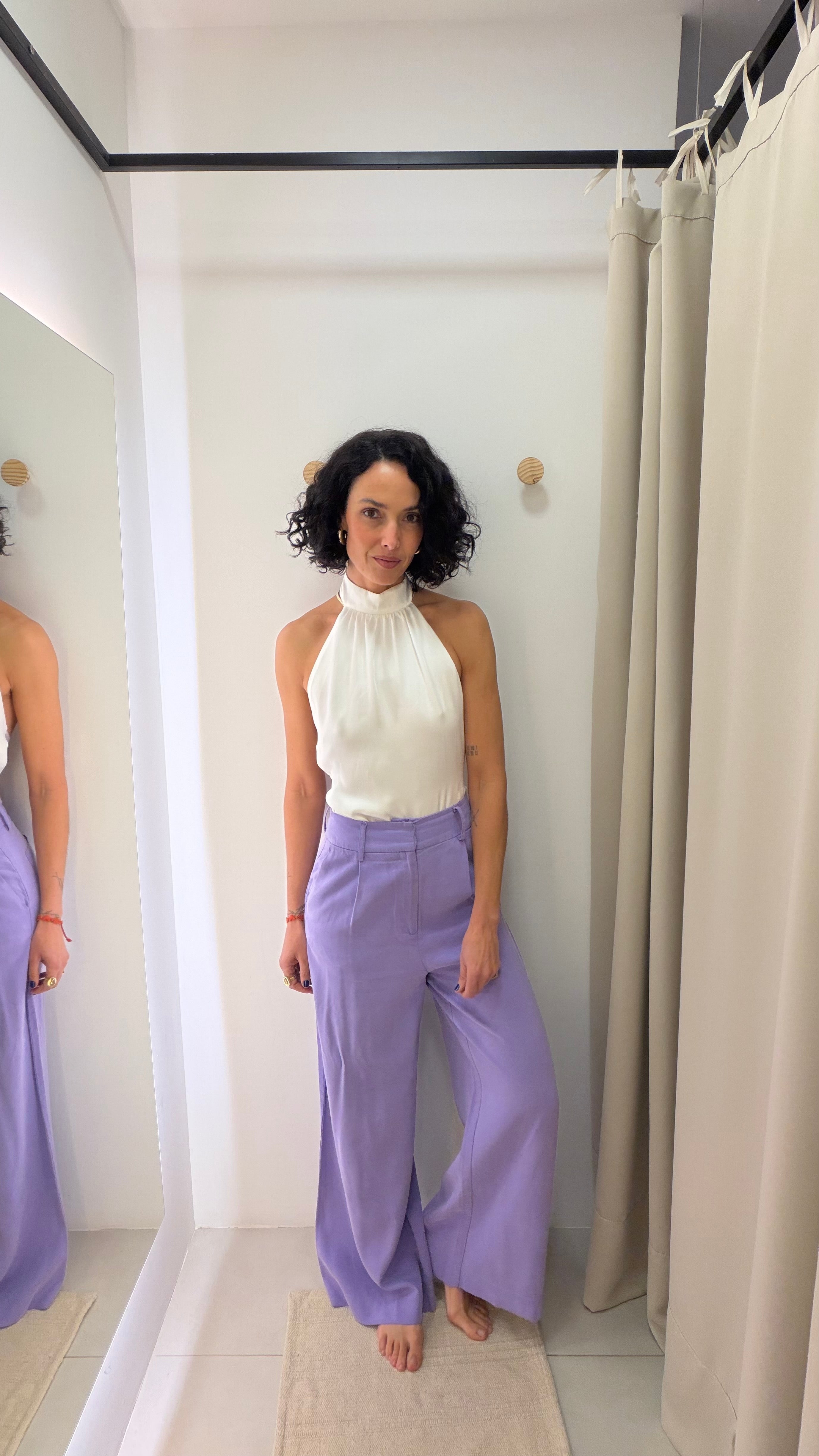 Calça lilás Shoulder