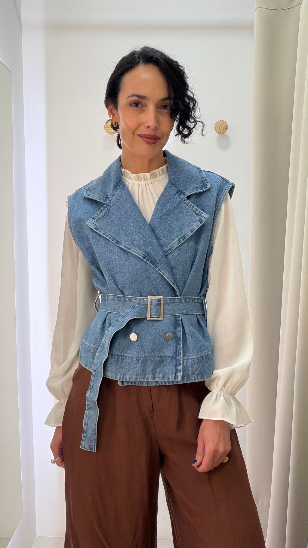 Colete jeans Less Cloches