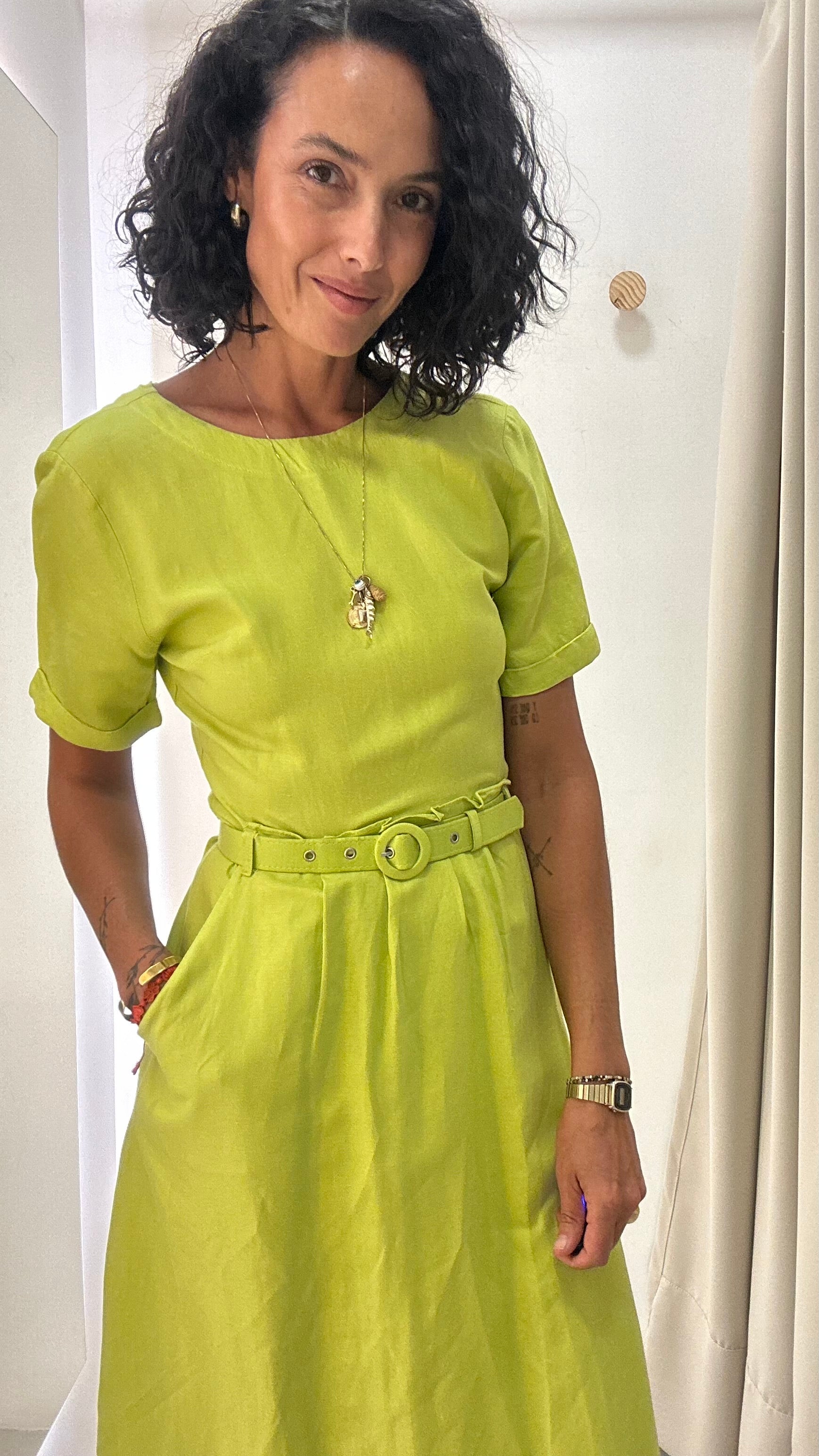 Vestido Cheroy linho misto