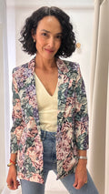 Blazer alongado Floral