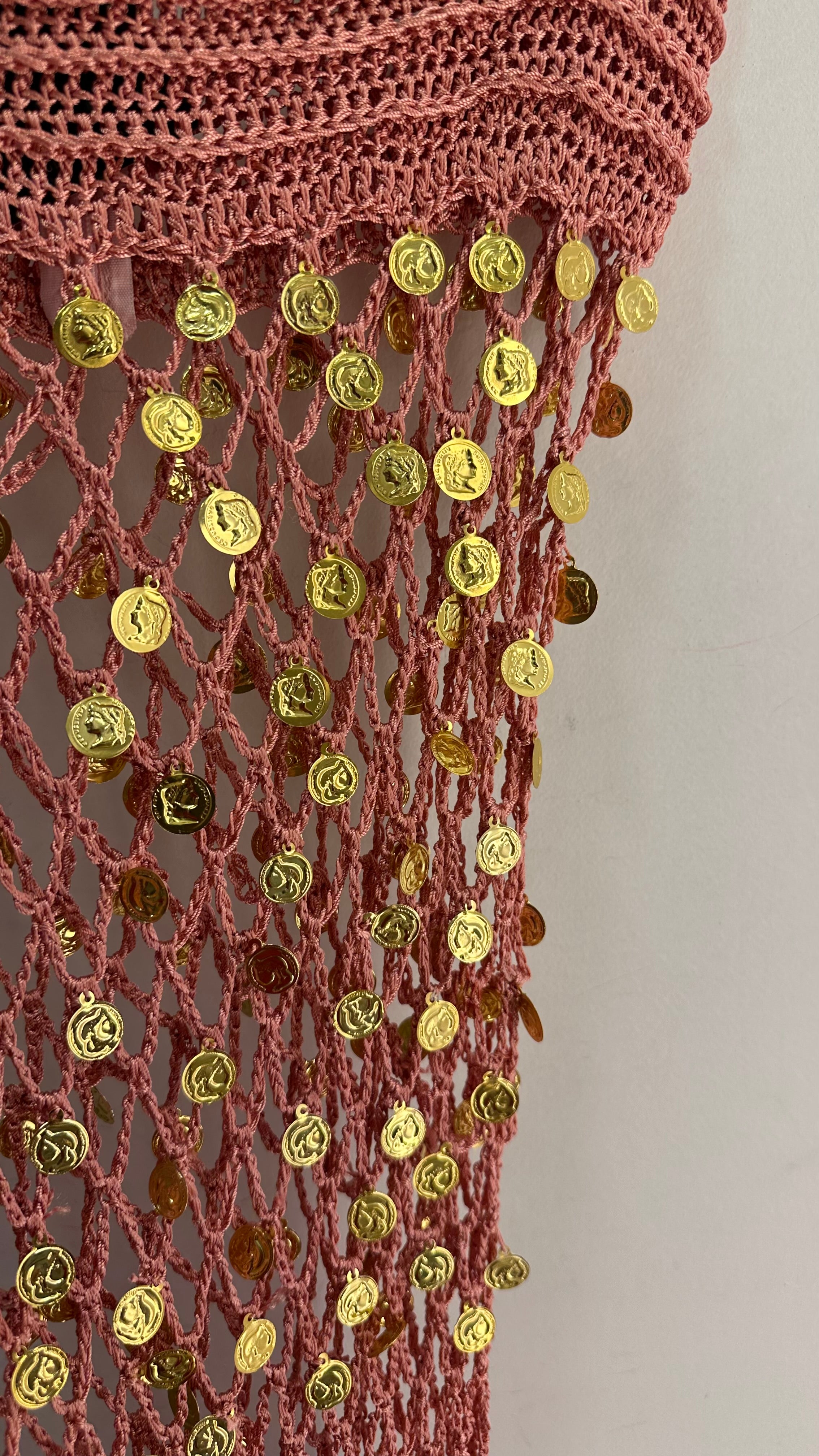 Conjunto em crochet com aplicações