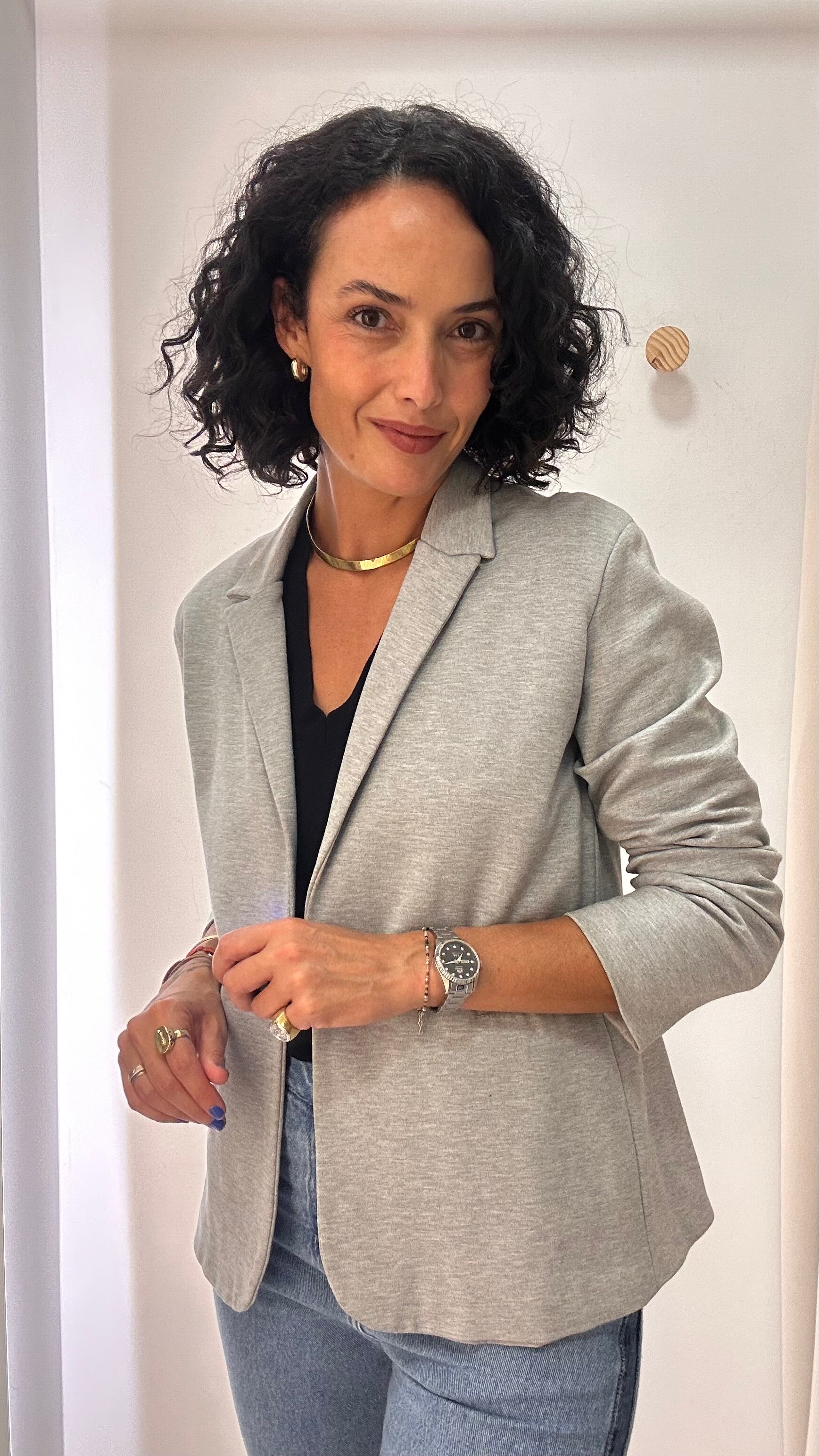 Blazer Cinza Claro