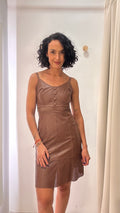 Vestido de Couro Constanzia