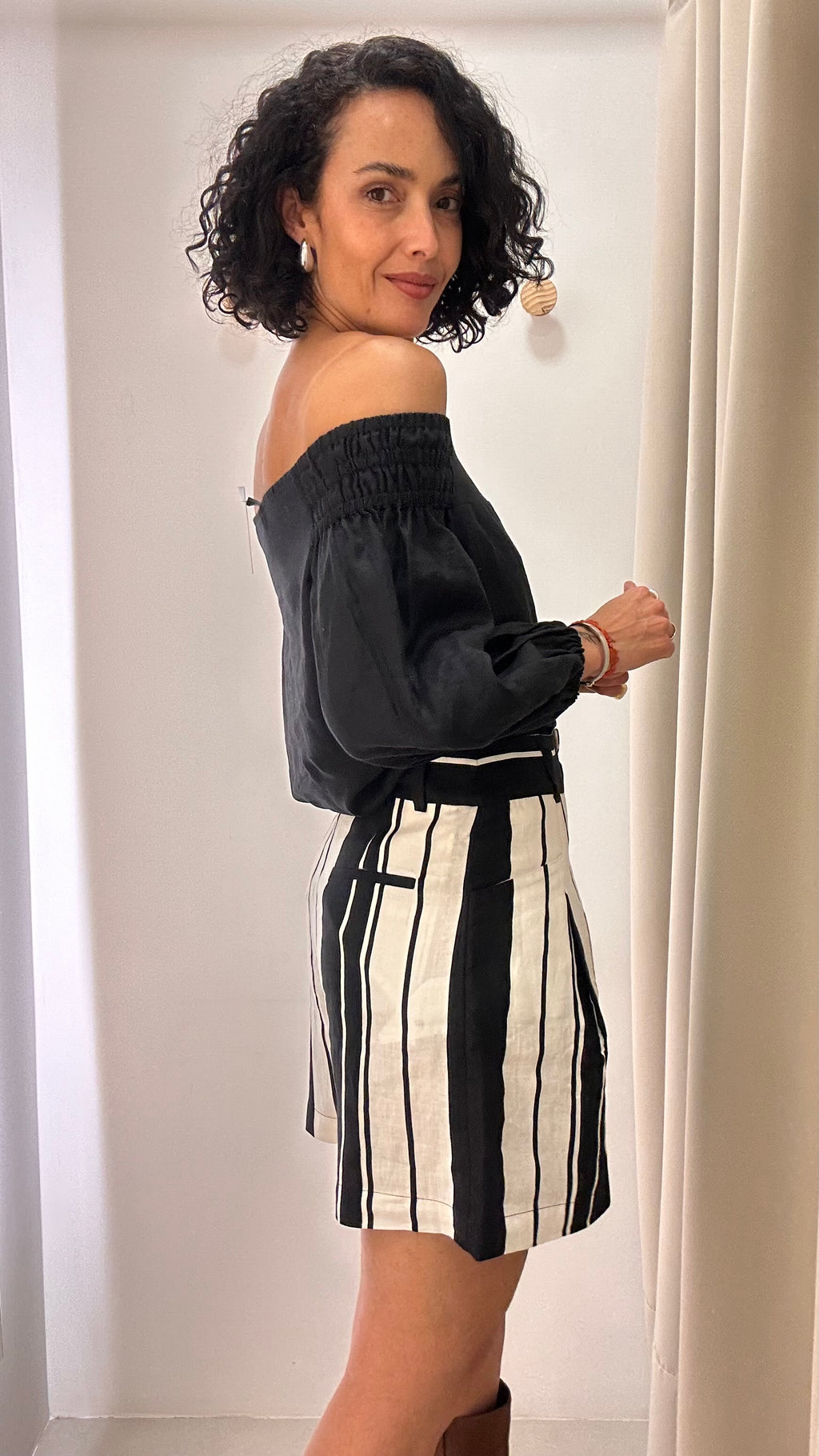Blusa Preta 100% Linho Souq