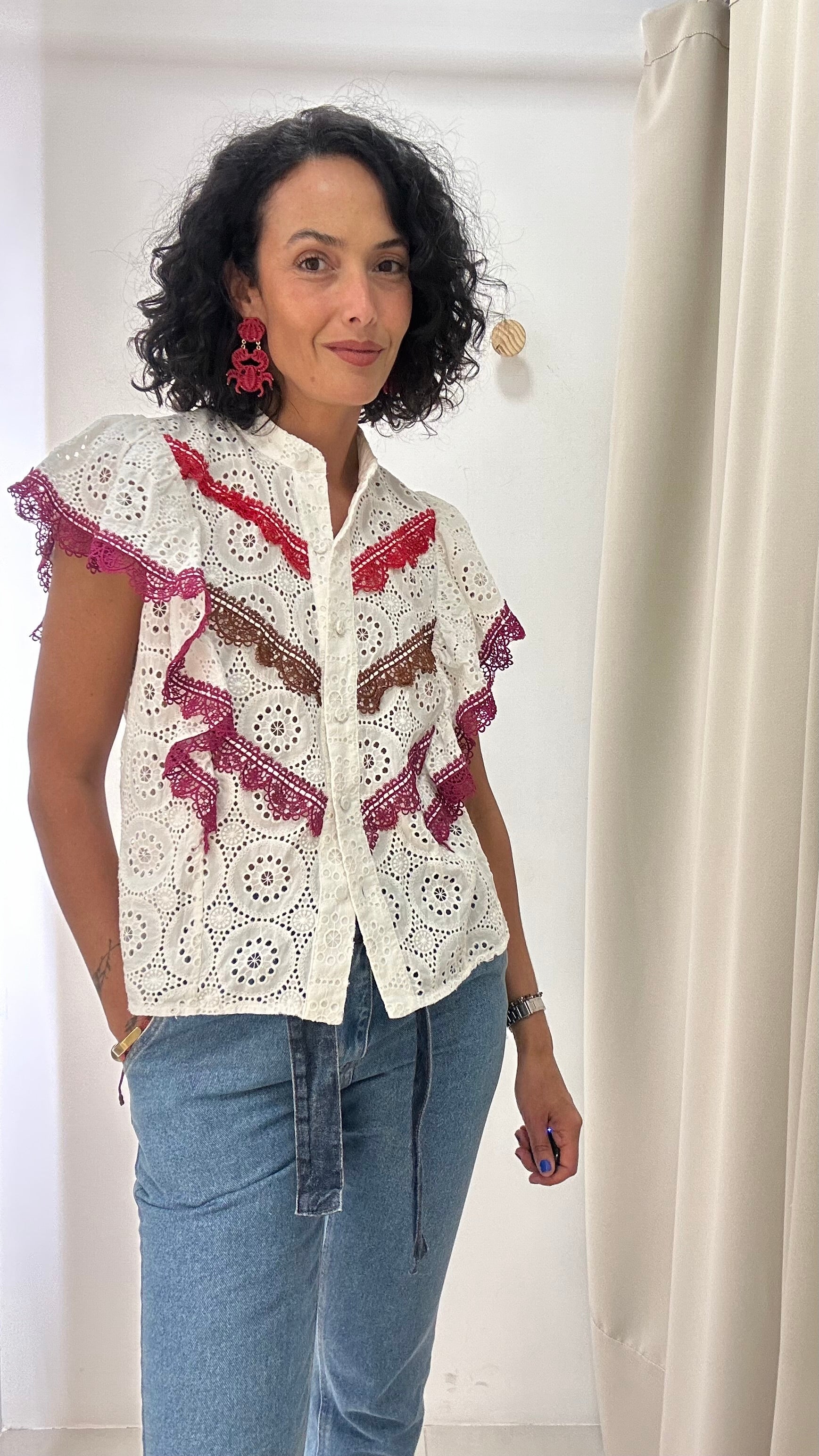 Blusa broderi Skazi