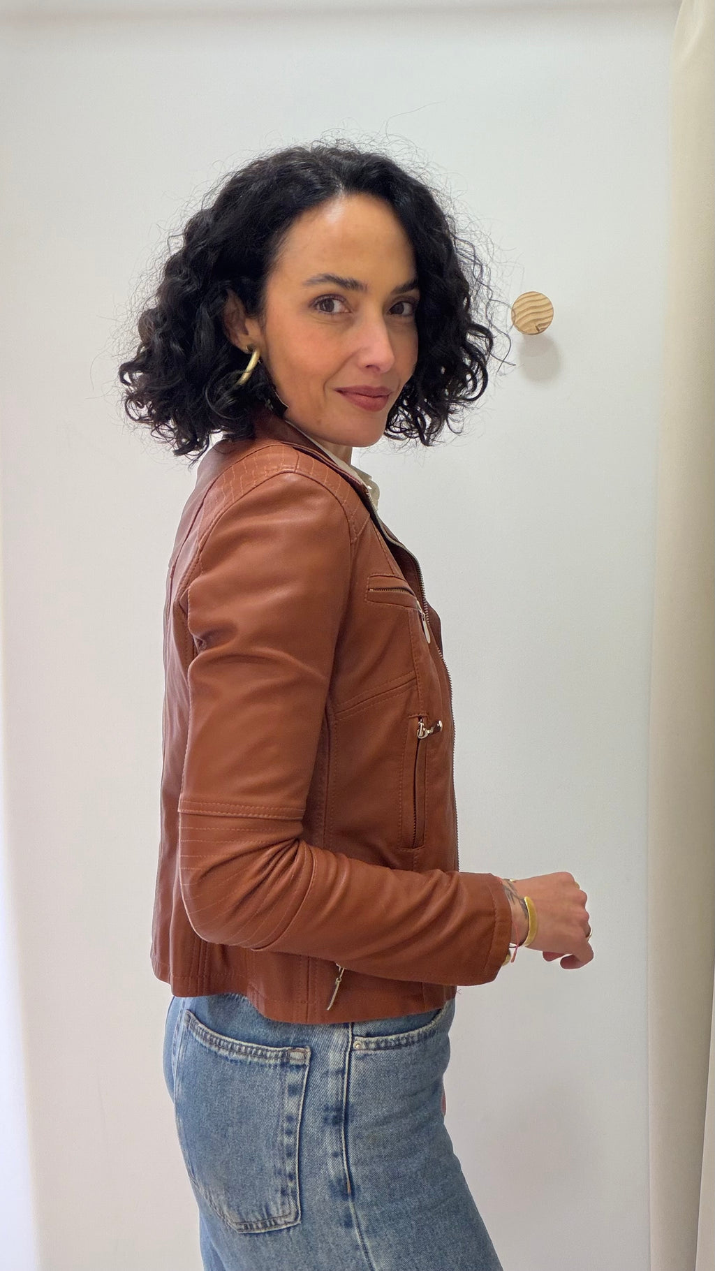 Jaqueta de Couro Mariana Martinez