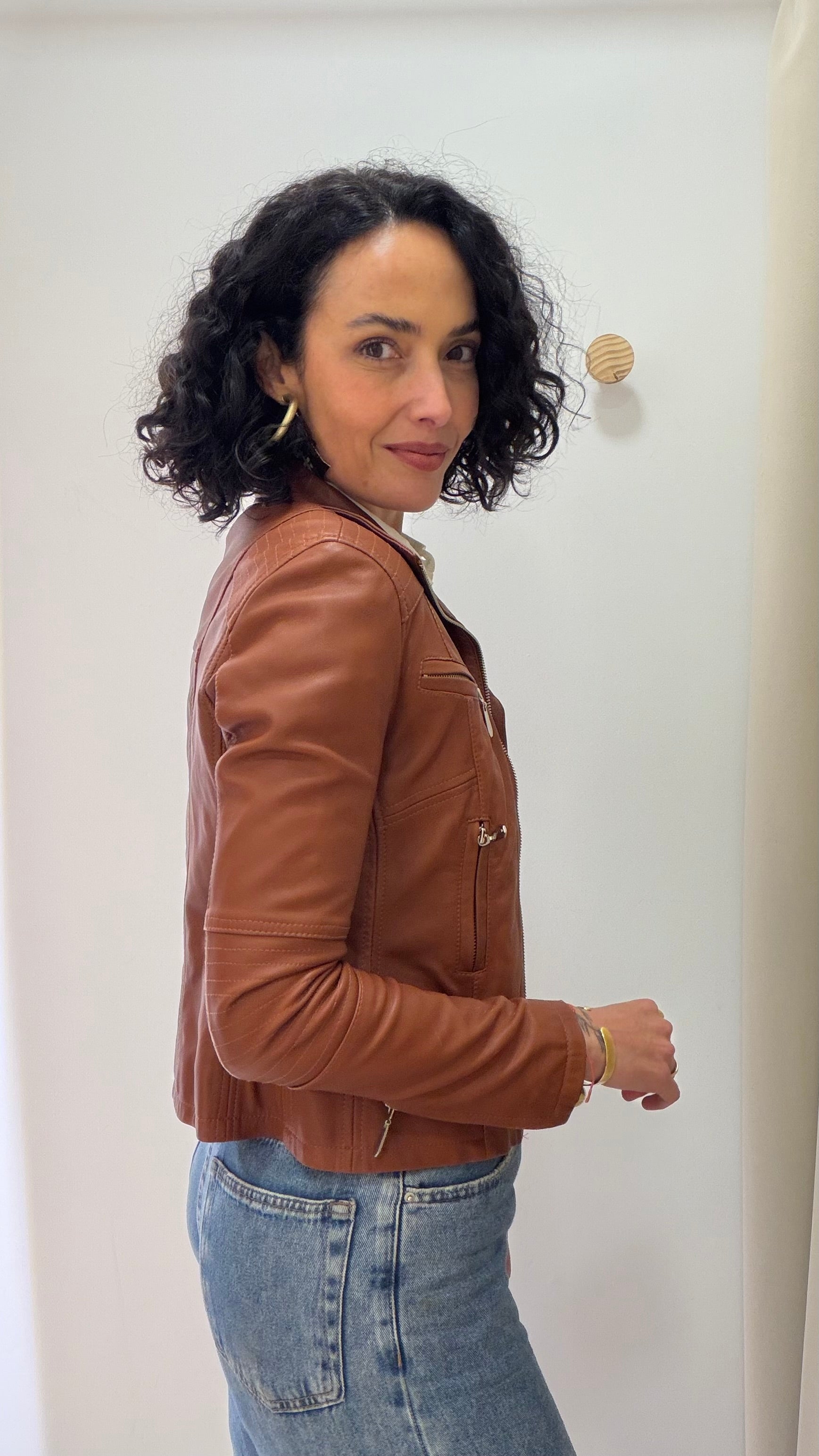 Jaqueta de Couro Mariana Martinez
