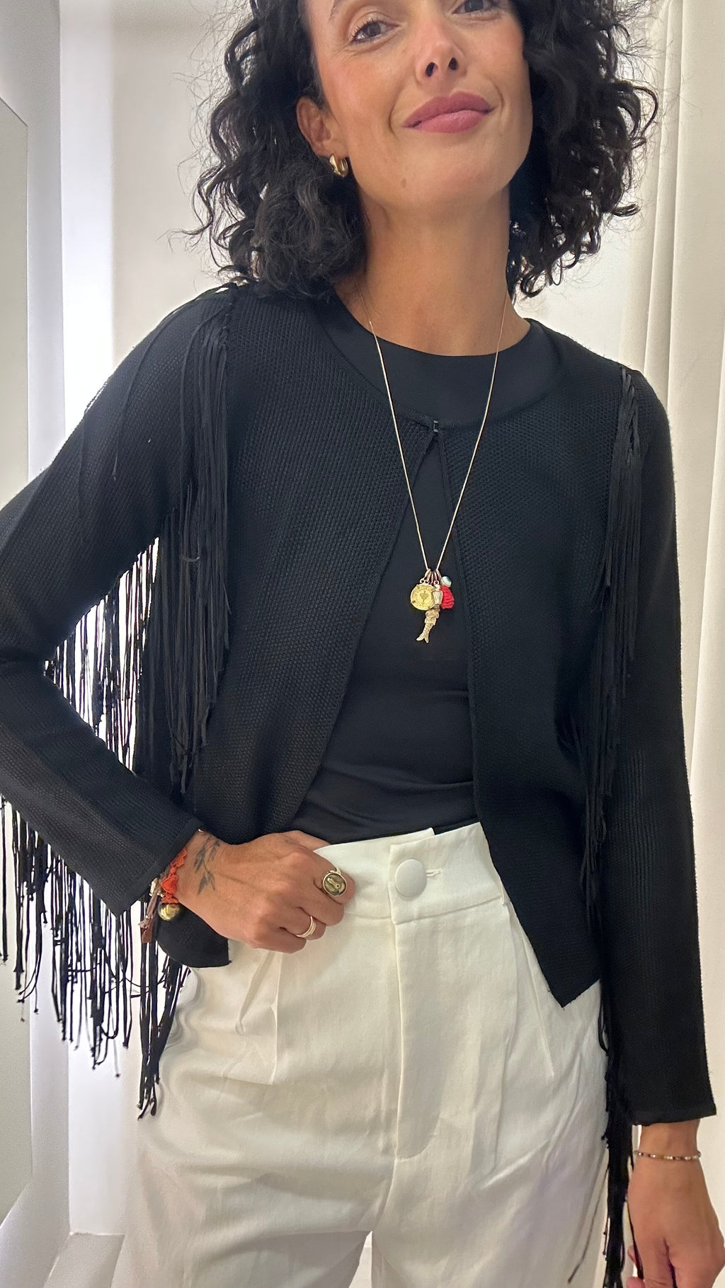 Cardigan Franjas Ateen